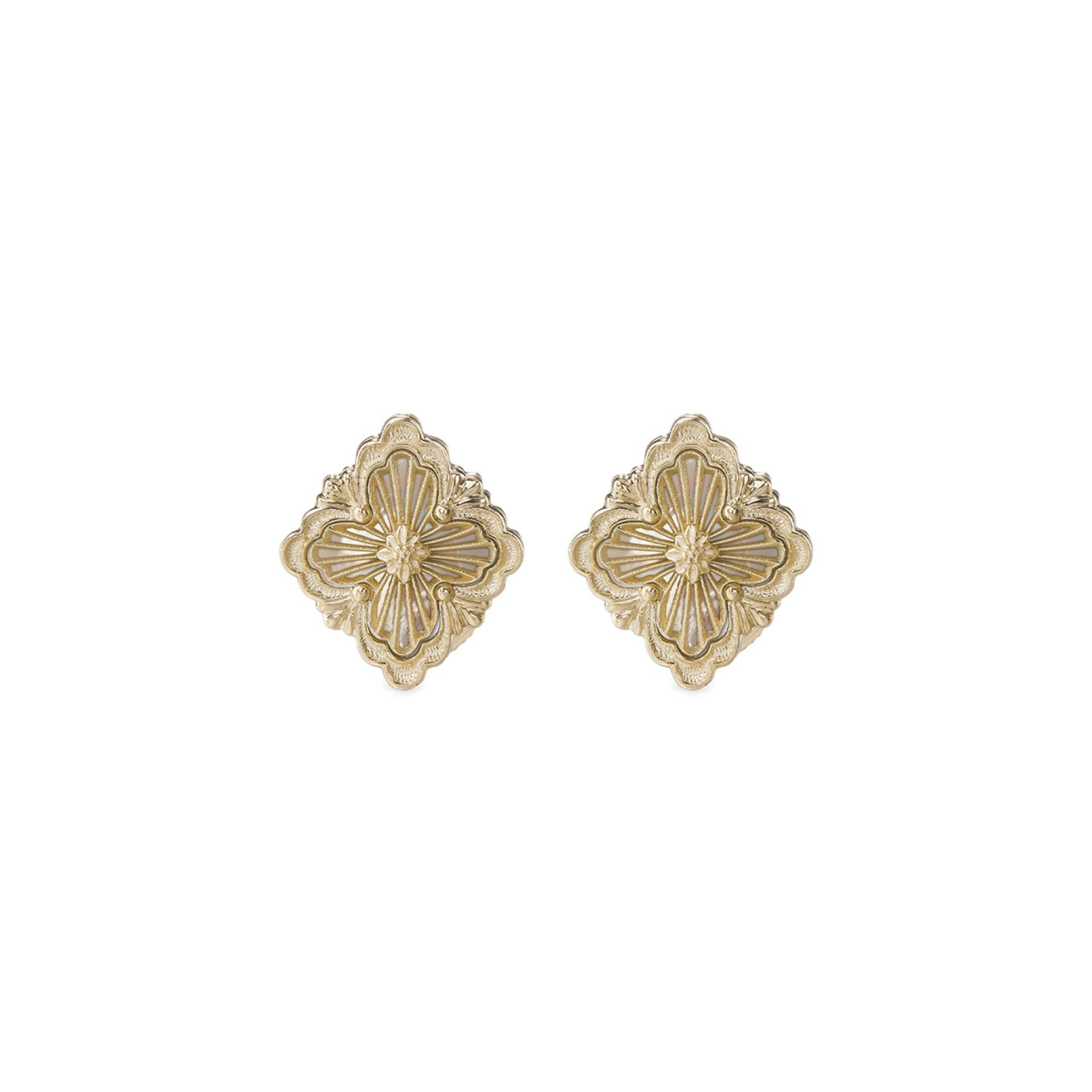 Buccellati Orecchini Opera Tulle Stone in Oro Giallo con Madreperla  JAUEAR017810