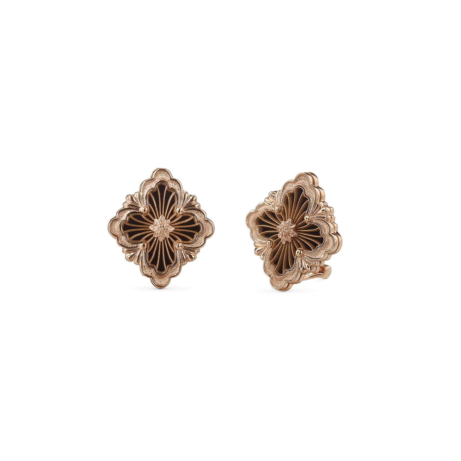 Buccellati Orecchini Opera Tulle Stone in Oro Rosa con Onice  JAUEAR017808
