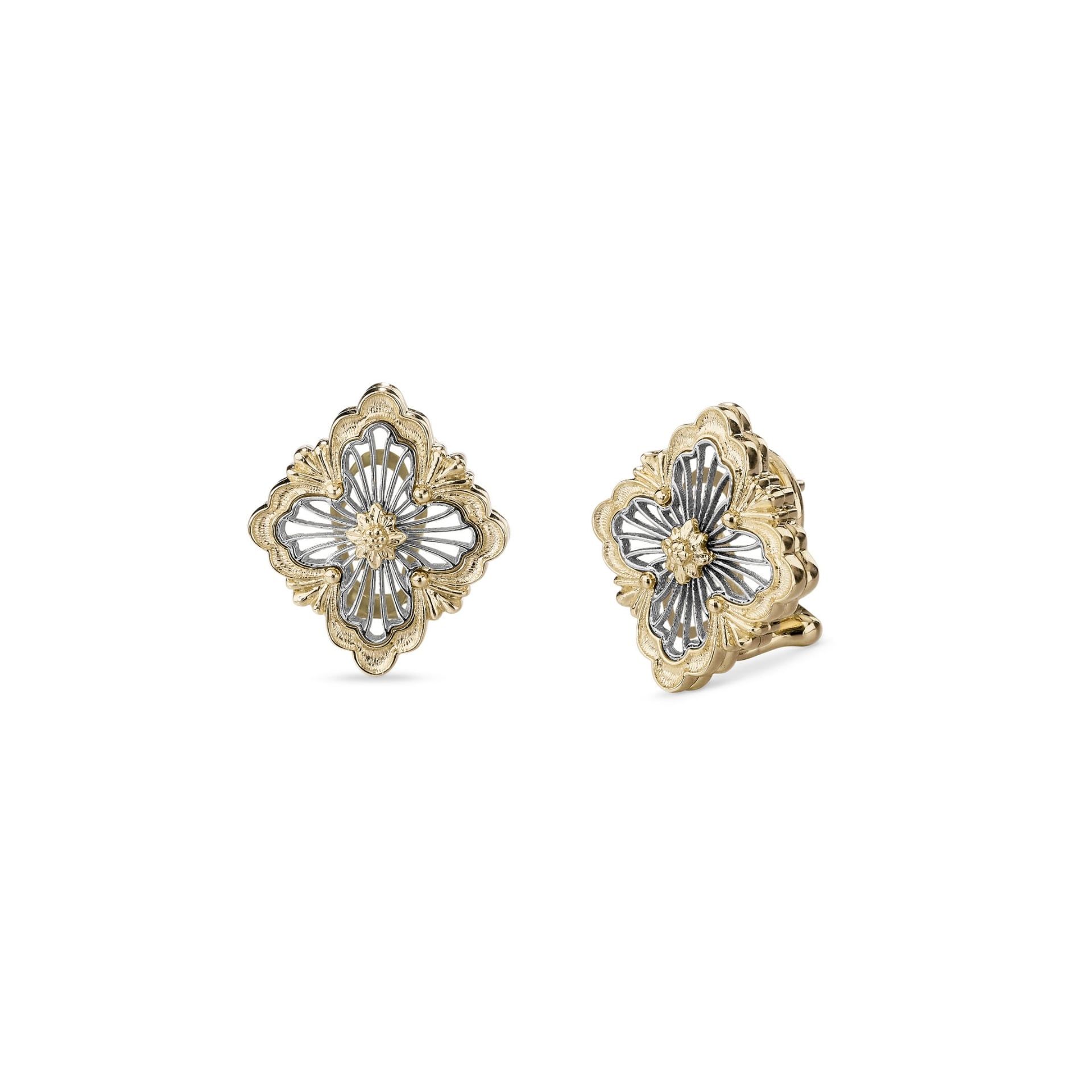 Buccellati Orecchini Opera Tulle in Oro Giallo e Bianco  JAUEAR021177