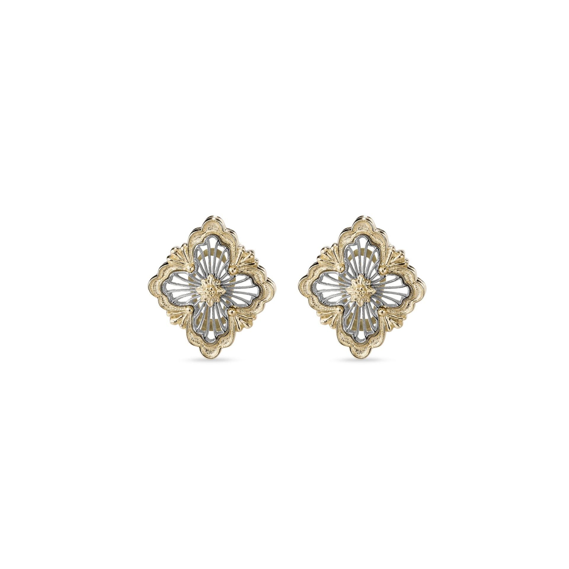 Buccellati Orecchini Opera Tulle in Oro Giallo e Bianco  JAUEAR021177
