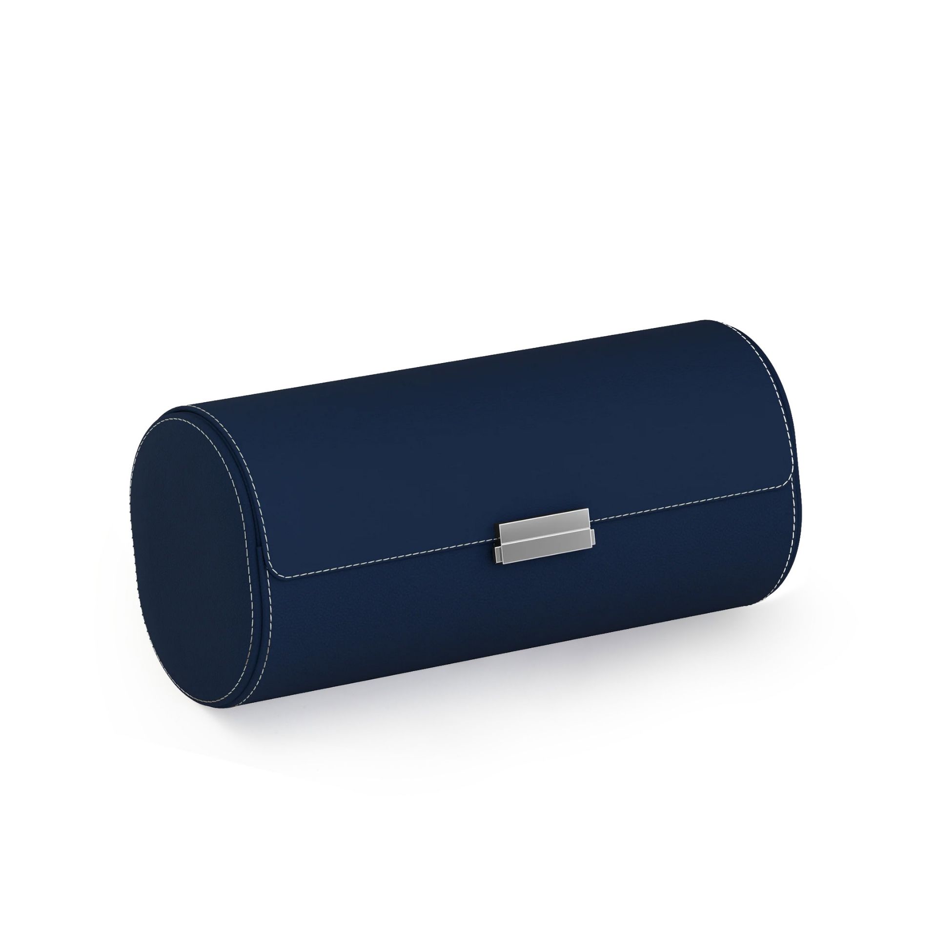 Scatola Del Tempo Pochette Da Viaggio Pelle Grana Dollaro Blu Notte/Crema  POCHETTE4