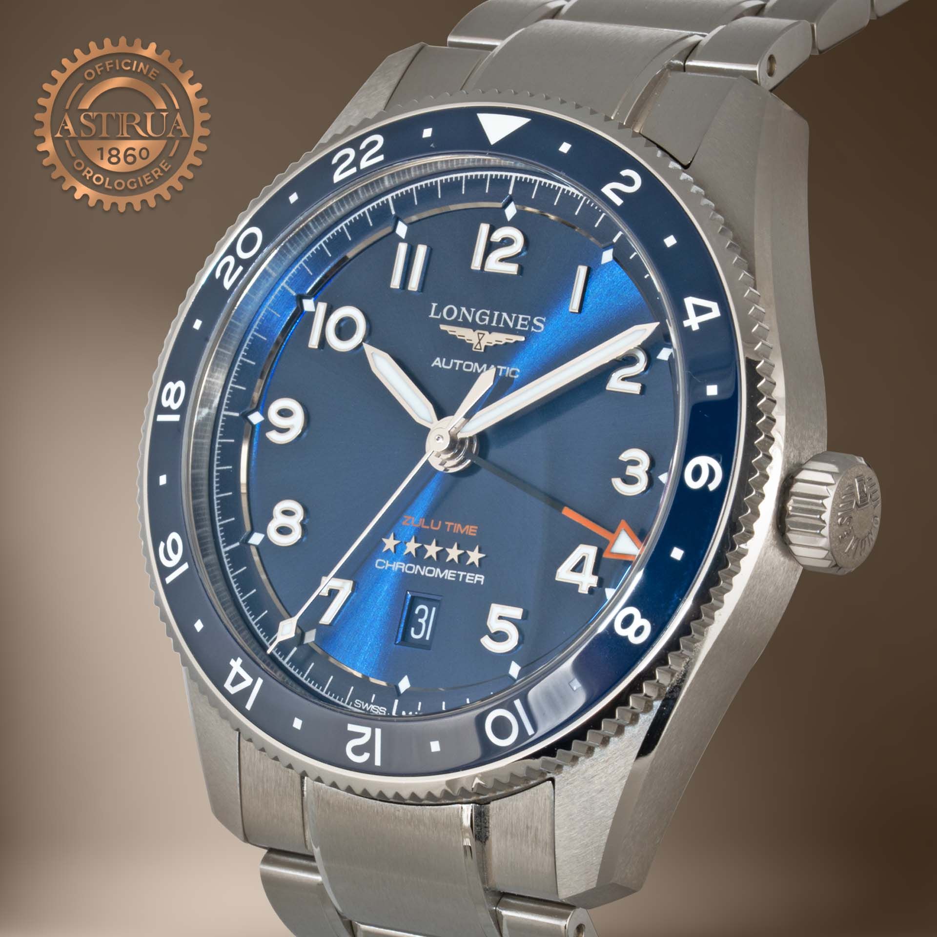 LONGINES Spirit Zulu Time 42 MM L3.812.4.93.6