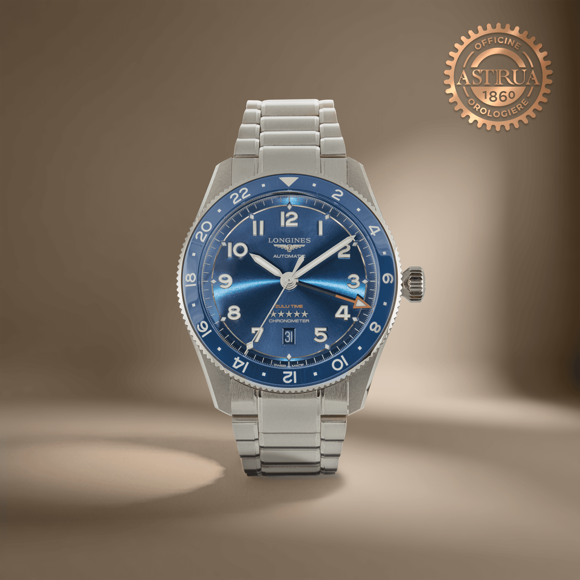 LONGINES Spirit Zulu Time 42 MM L3.812.4.93.6