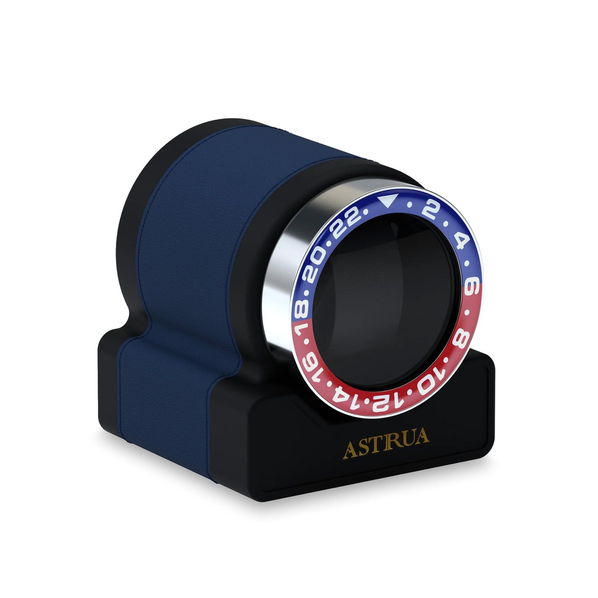 Scatola Del Tempo Rotor One Sport Pelle Grana Dollaro Blu Ghiera Blu/Rossa  ROTOR-ONE