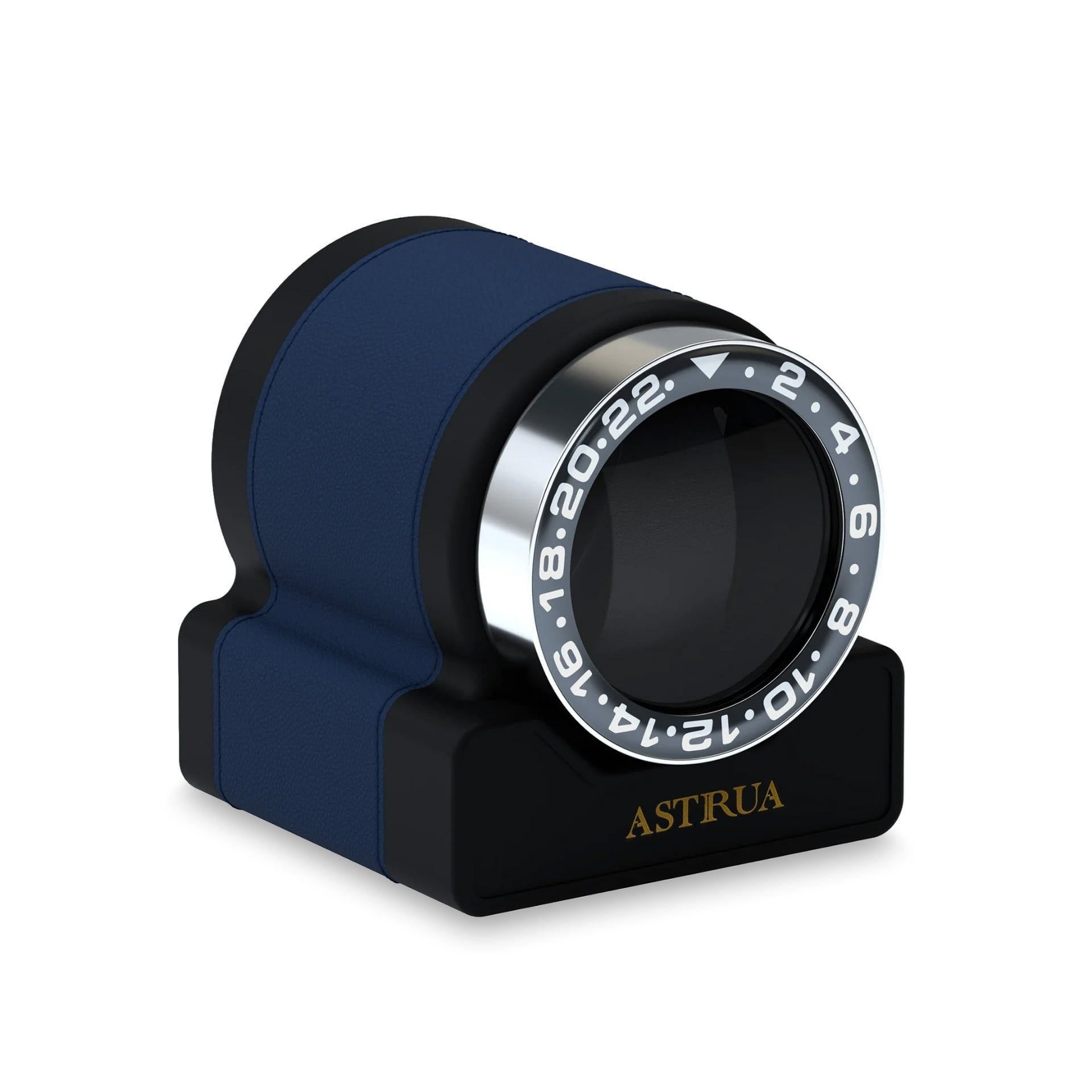 Scatola Del Tempo Rotor One Sport Pelle Grana Dollaro Blu Ghiera Nera  ROTOR-ONE