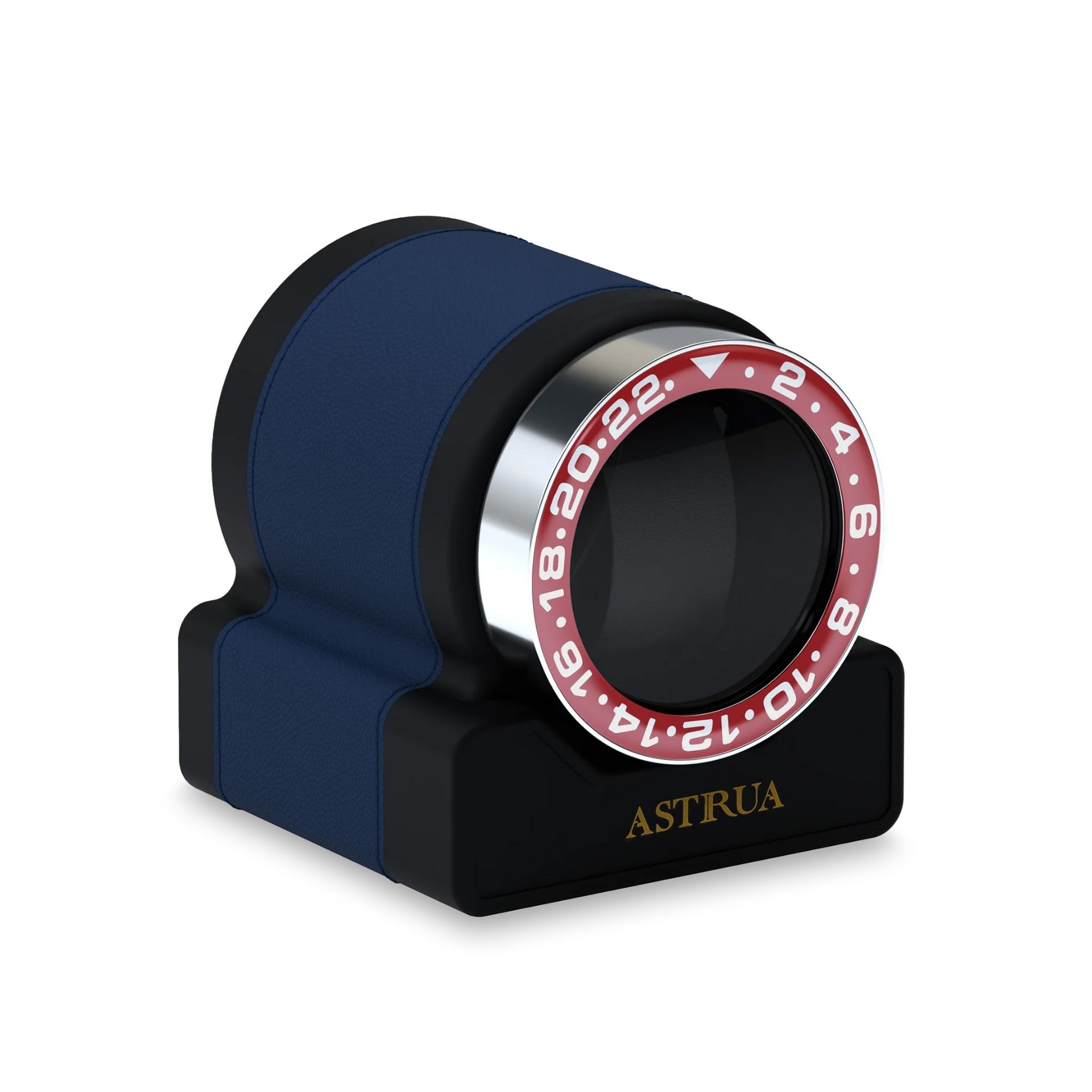 Scatola Del Tempo Rotor One Sport Pelle Grana Dollaro Blu Ghiera Rossa  ROTOR-ONE