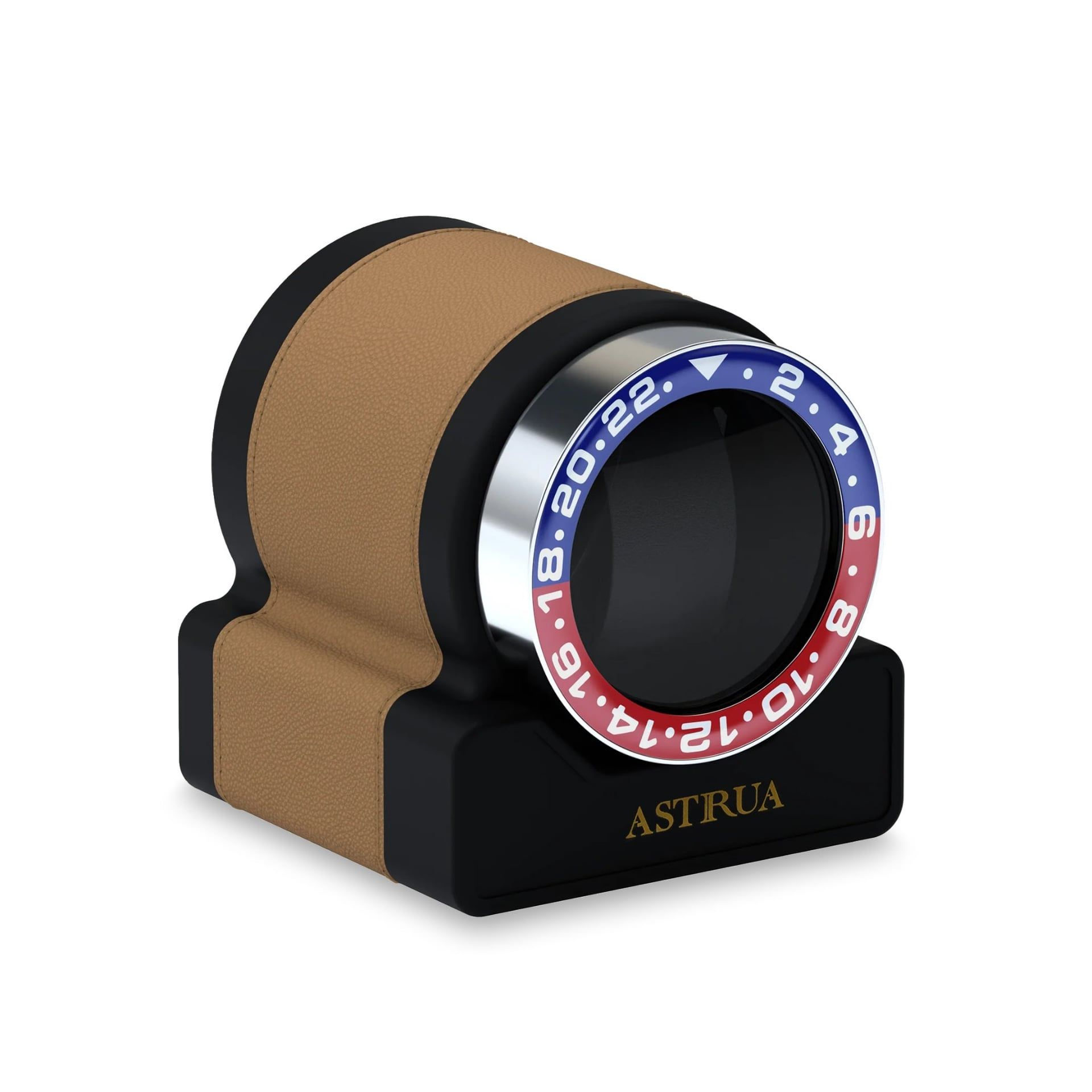 Scatola Del Tempo Rotor One Sport Pelle Grana Dollaro Castagno Ghiera Blu/Rossa  ROTOR-ONE
