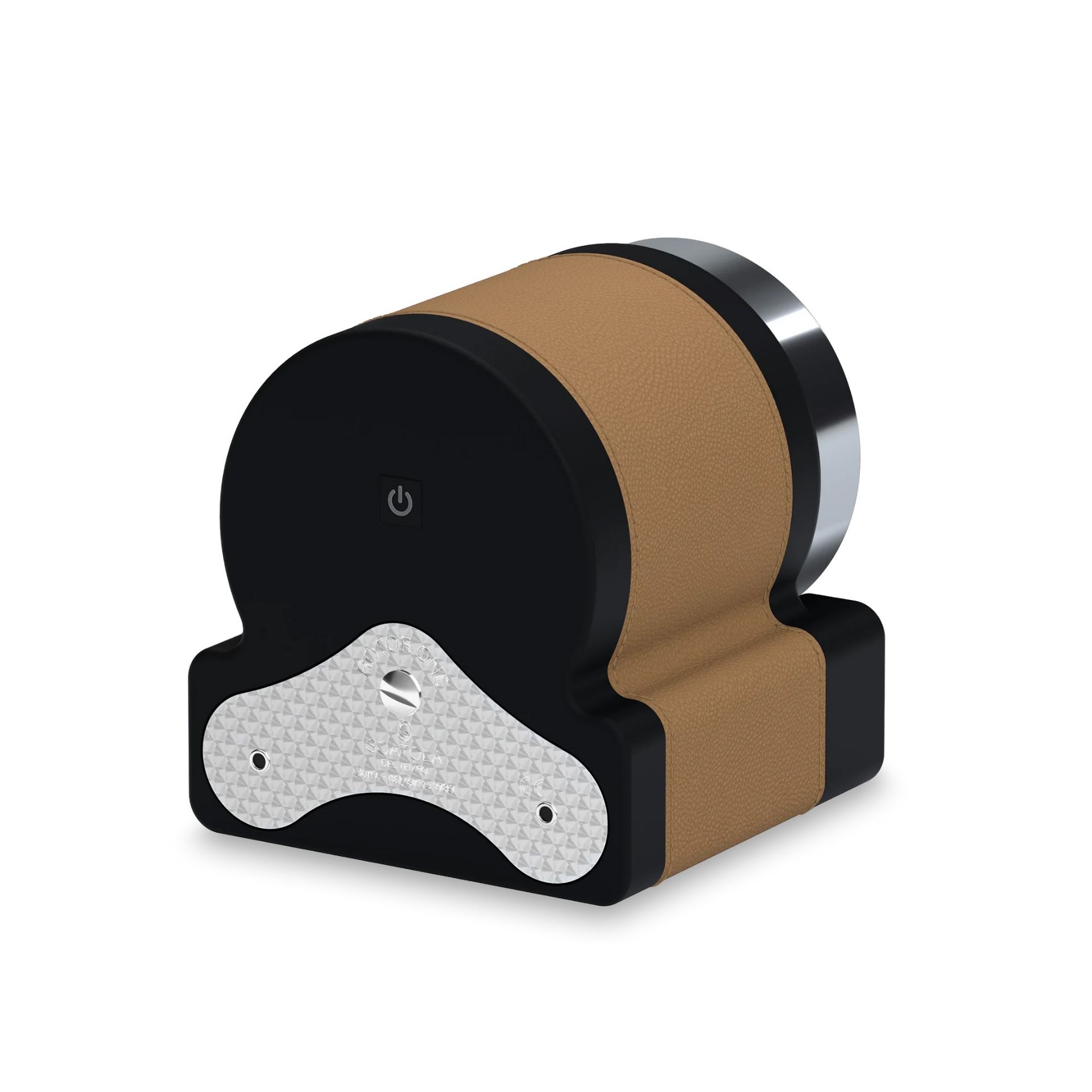 Scatola Del Tempo Rotor One Sport Pelle Grana Dollaro Castagno Ghiera Blu/Rossa  ROTOR-ONE