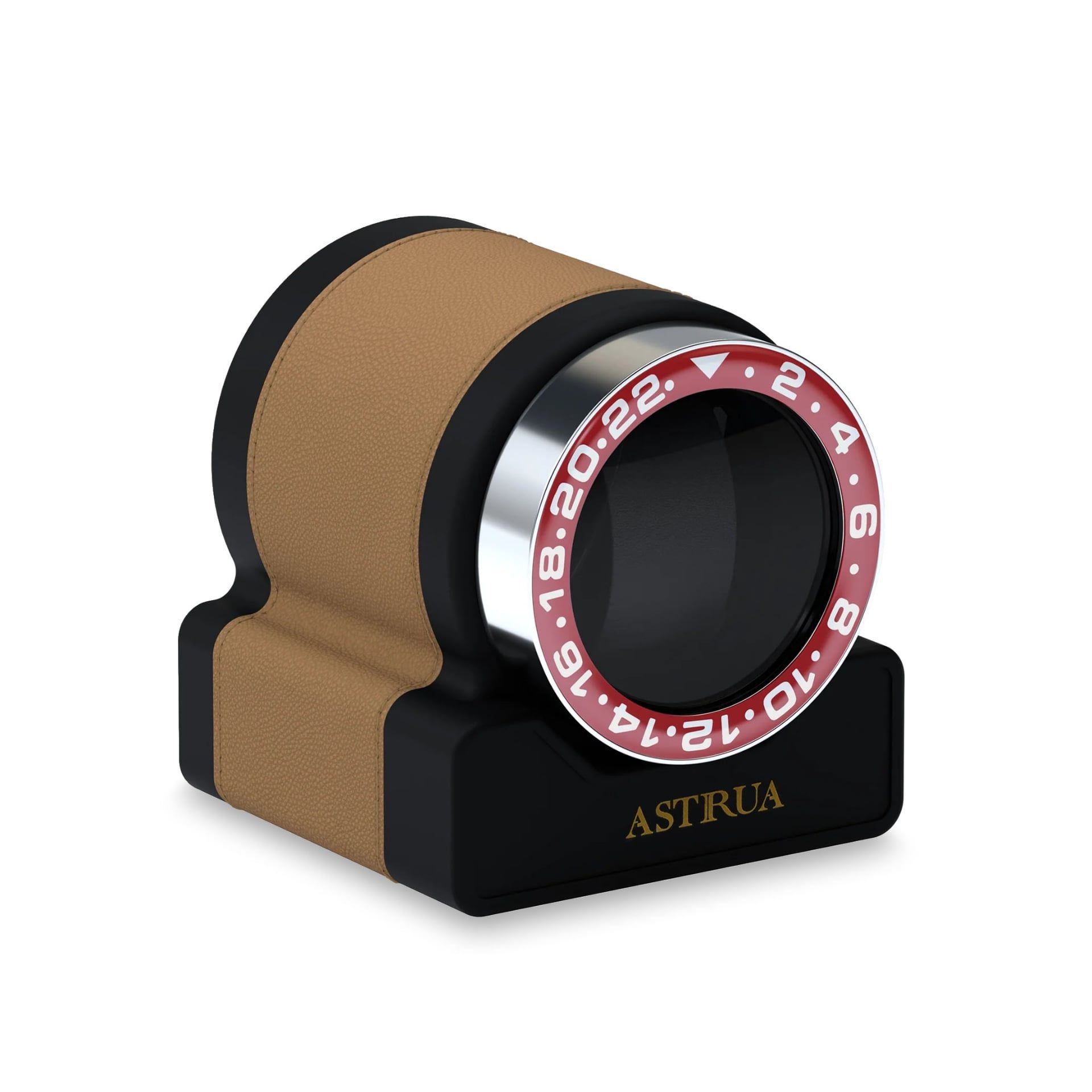 Scatola Del Tempo Rotor One Sport Pelle Grana Dollaro Castagno Ghiera Rossa  ROTOR-ONE