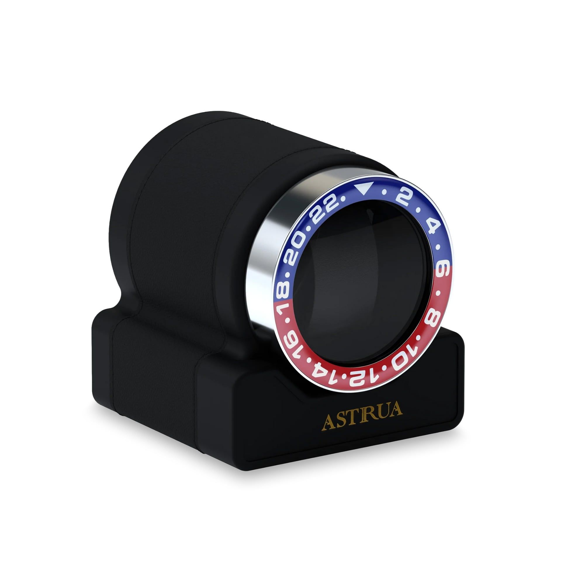 Scatola Del Tempo Rotor One Sport Pelle Grana Dollaro Nero Ghiera Blu/Rossa  ROTOR-ONE