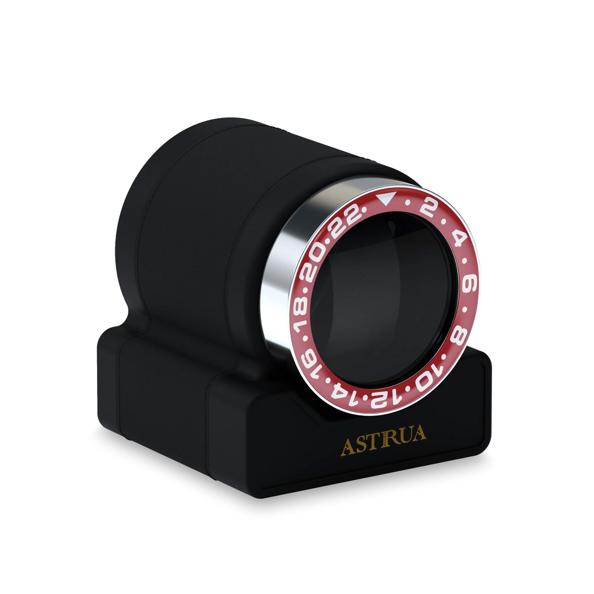 Scatola Del Tempo Rotor One Sport Pelle Grana Dollaro Nero Ghiera Rossa  ROTOR-ONE