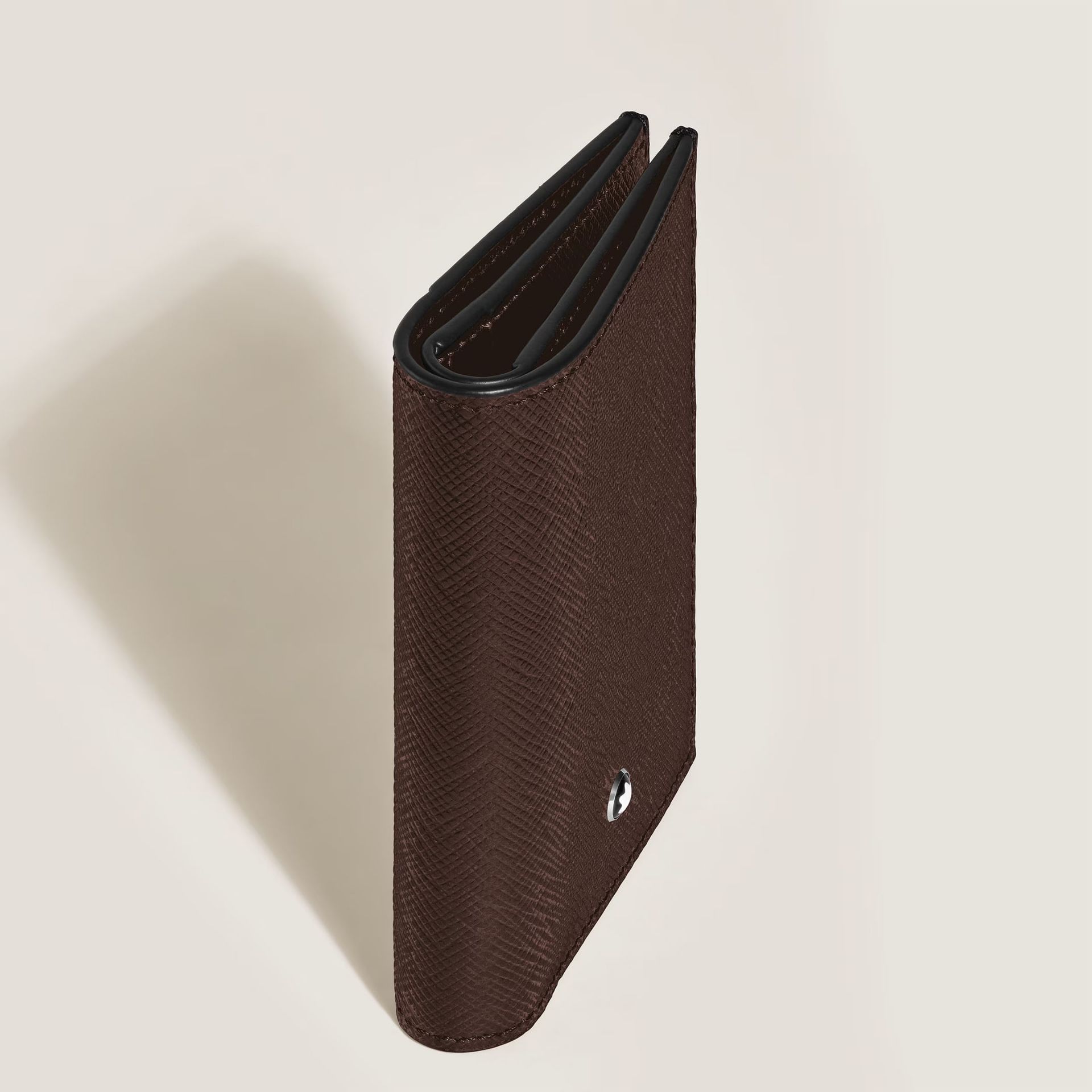 Montblanc Portafoglio Mini 4 Tasche in Pelle Sartorial Ebano  222989