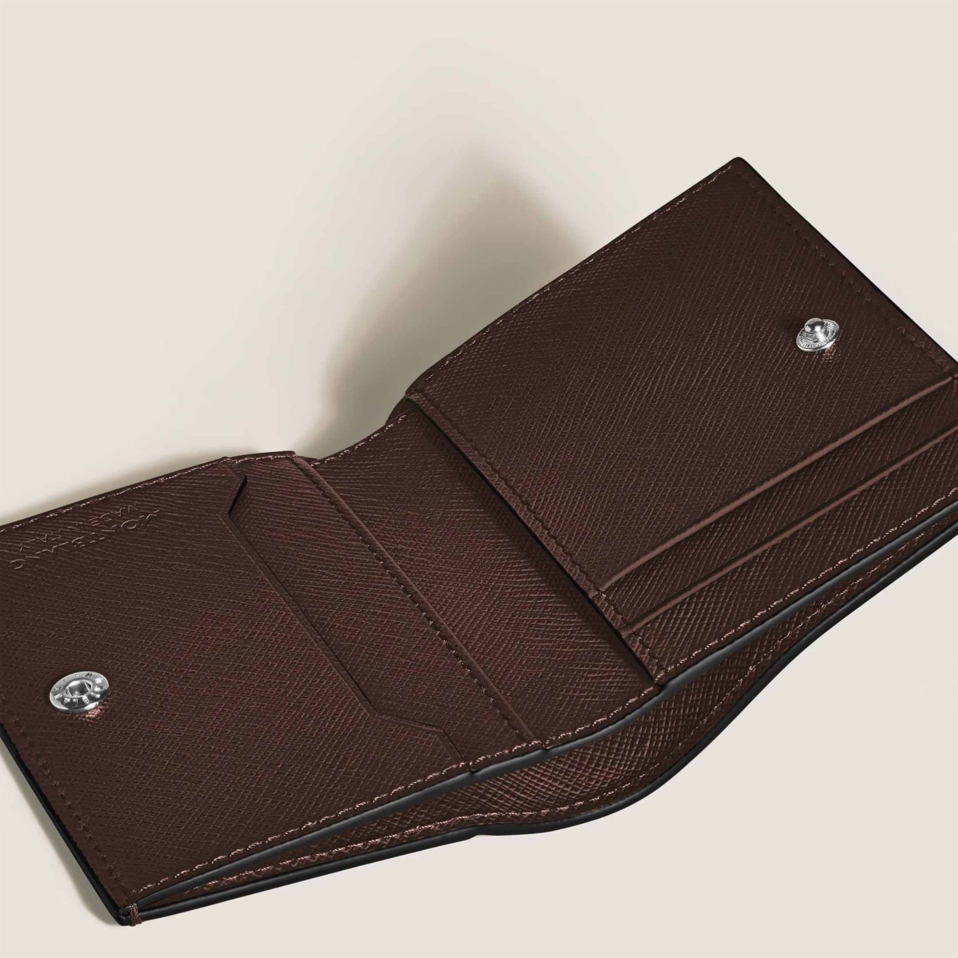 Montblanc Portafoglio Mini 4 Tasche in Pelle Sartorial Ebano  222989