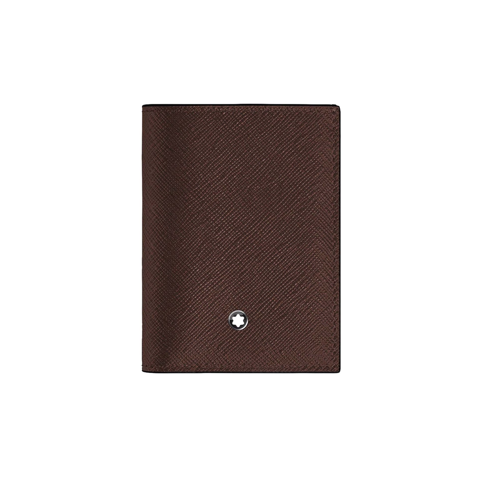 Montblanc Portafoglio Mini 4 Tasche in Pelle Sartorial Ebano  222989