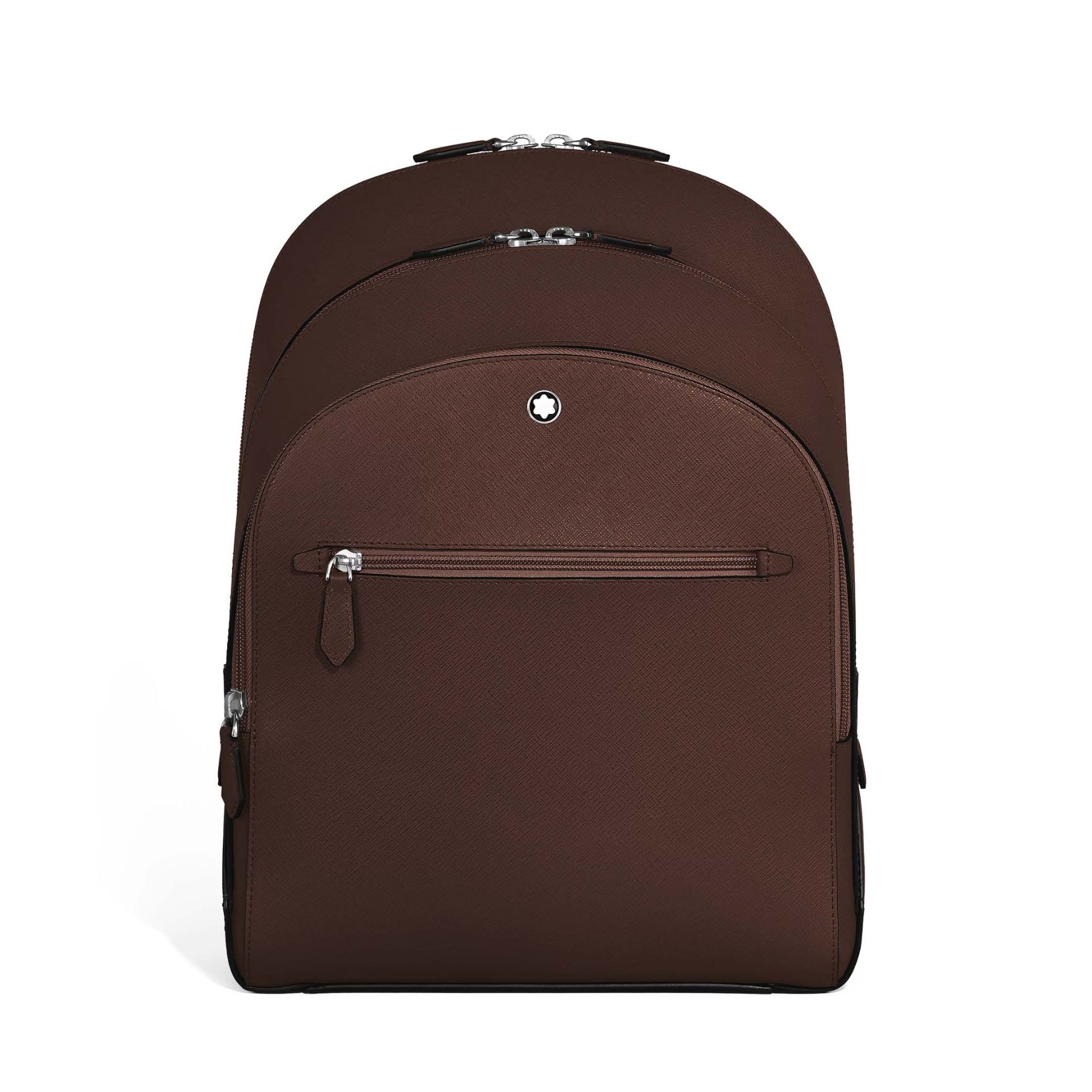 Montblanc Zaino Modello Medio con 3 Compartimenti in Pelle Sartorial Ebano  222929