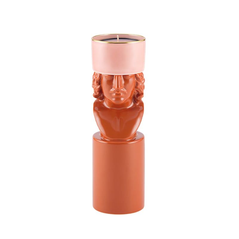 GINORI 1735 Portacandela LCDC Il Letterato Red Clay H 22.8 Cm / Ø 7.1 CM 179RG08 FCO031LX0230G00131000