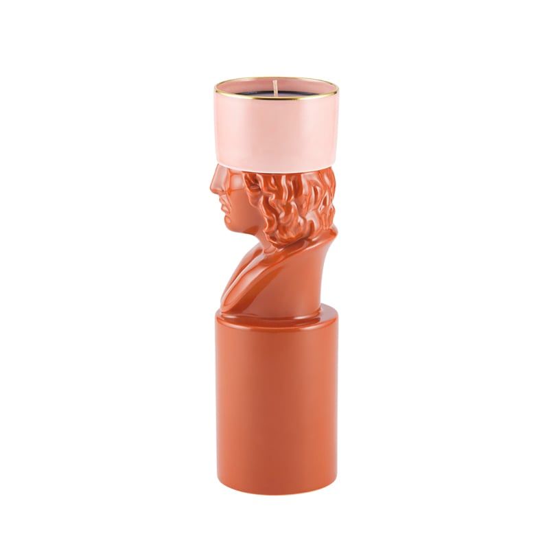 GINORI 1735 Portacandela LCDC Il Letterato Red Clay H 22.8 Cm / Ø 7.1 CM 179RG08 FCO031LX0230G00131000