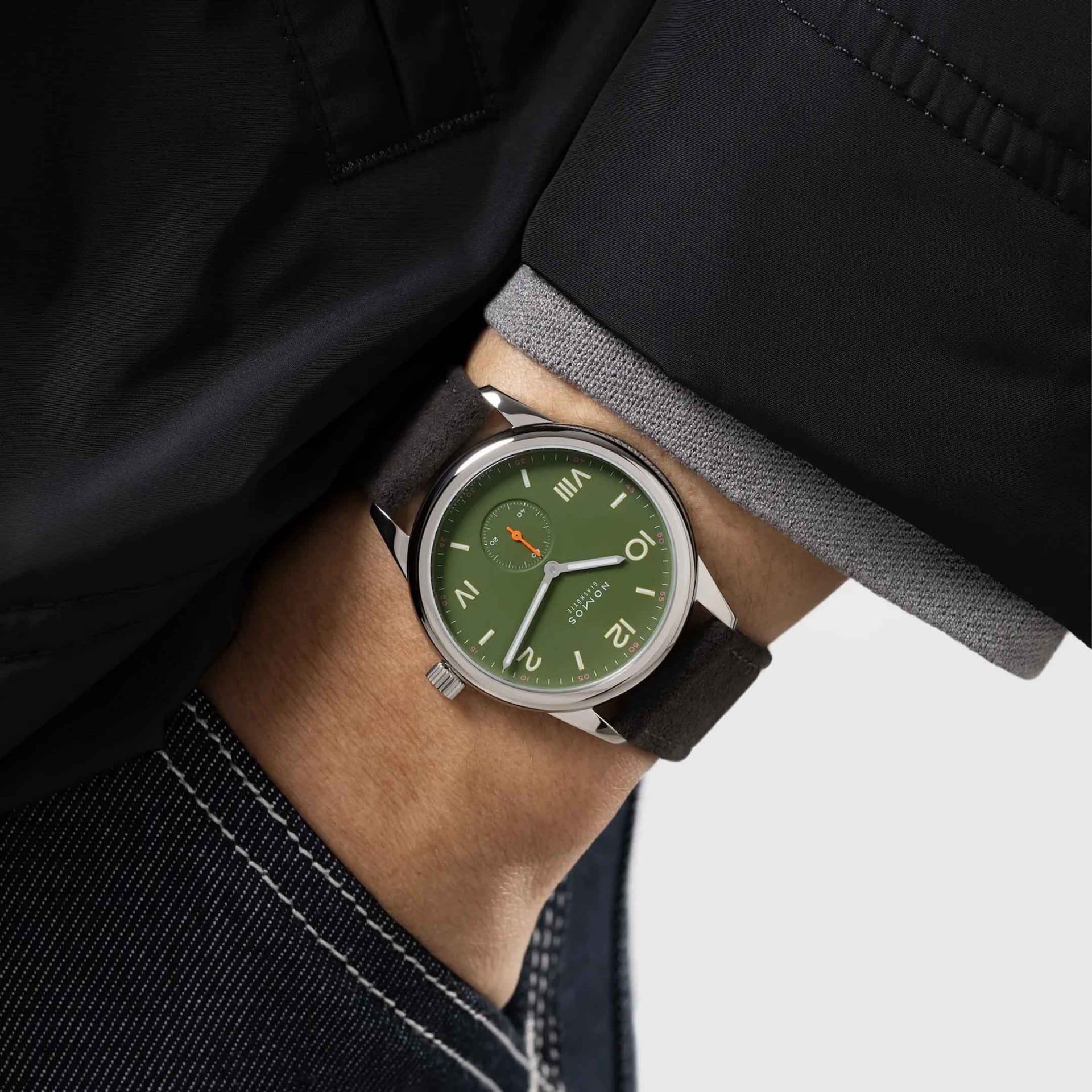 NOMOS Glashütte Club Campus 38 All Olive 38,5 MM 739
