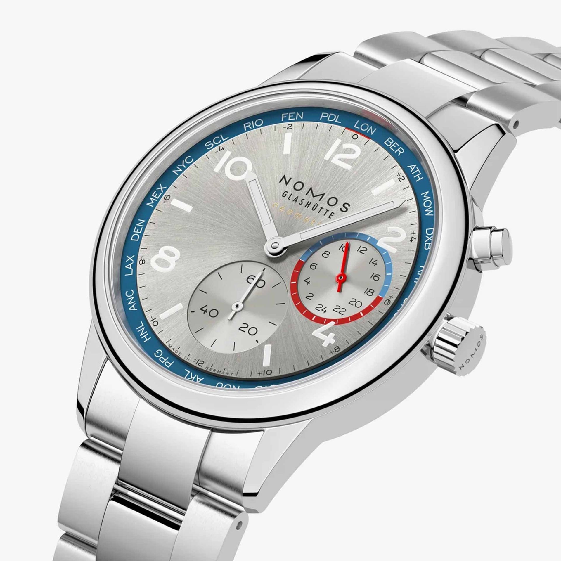 NOMOS Glashütte Club Sport Neomatik Ore Nel Mondo Argento 40 MM 791