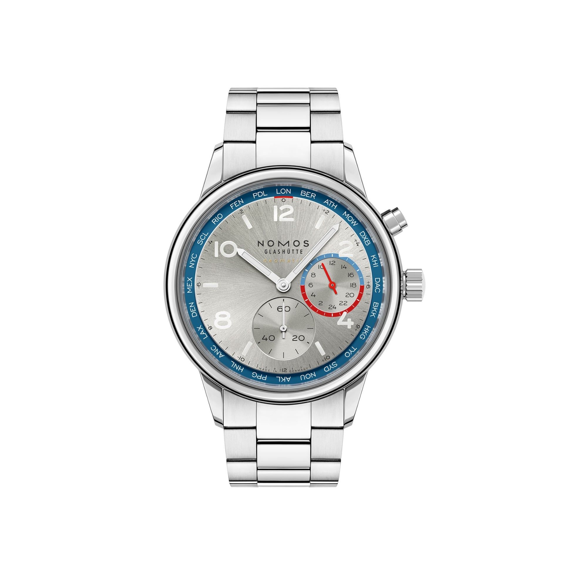 NOMOS Glashütte Club Sport Neomatik Ore Nel Mondo Argento 40 MM 791