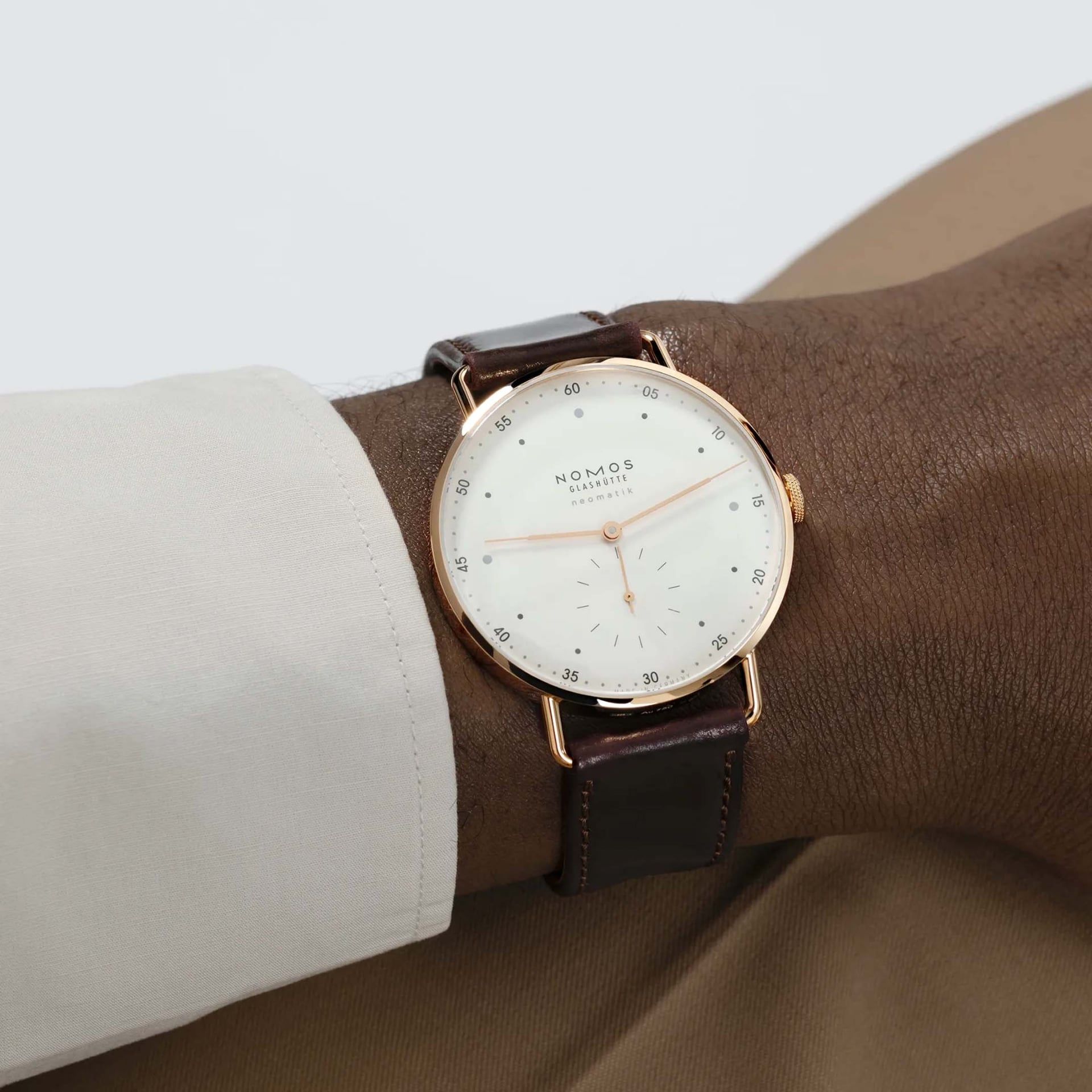NOMOS Glashütte Metro Oro Rosa Neomatik 39 38.5 MM 1180