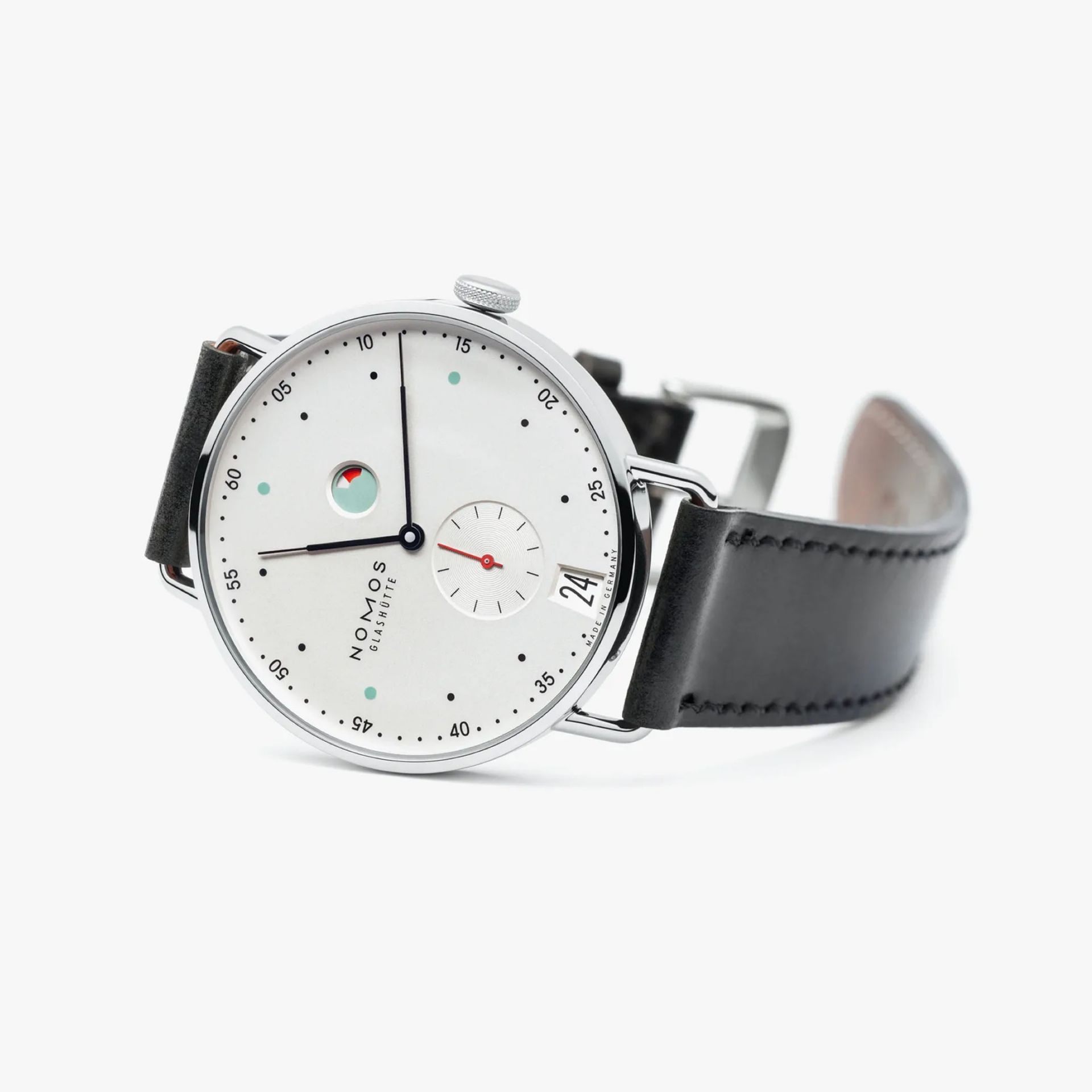 NOMOS Glashütte Metro Datario Indicatore di Carica 37 MM 1101