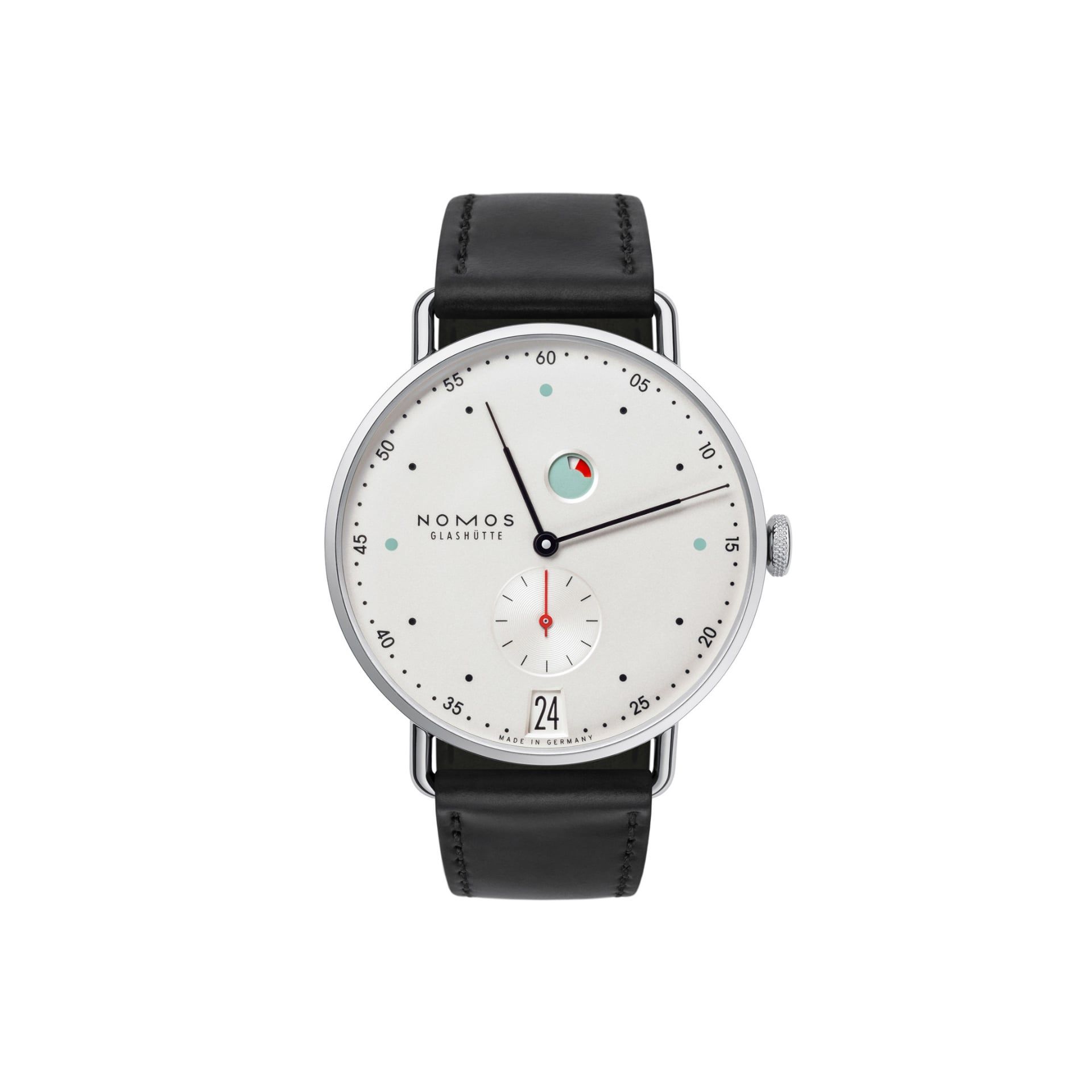 NOMOS Glashütte Metro Datario Indicatore di Carica 37 MM 1101