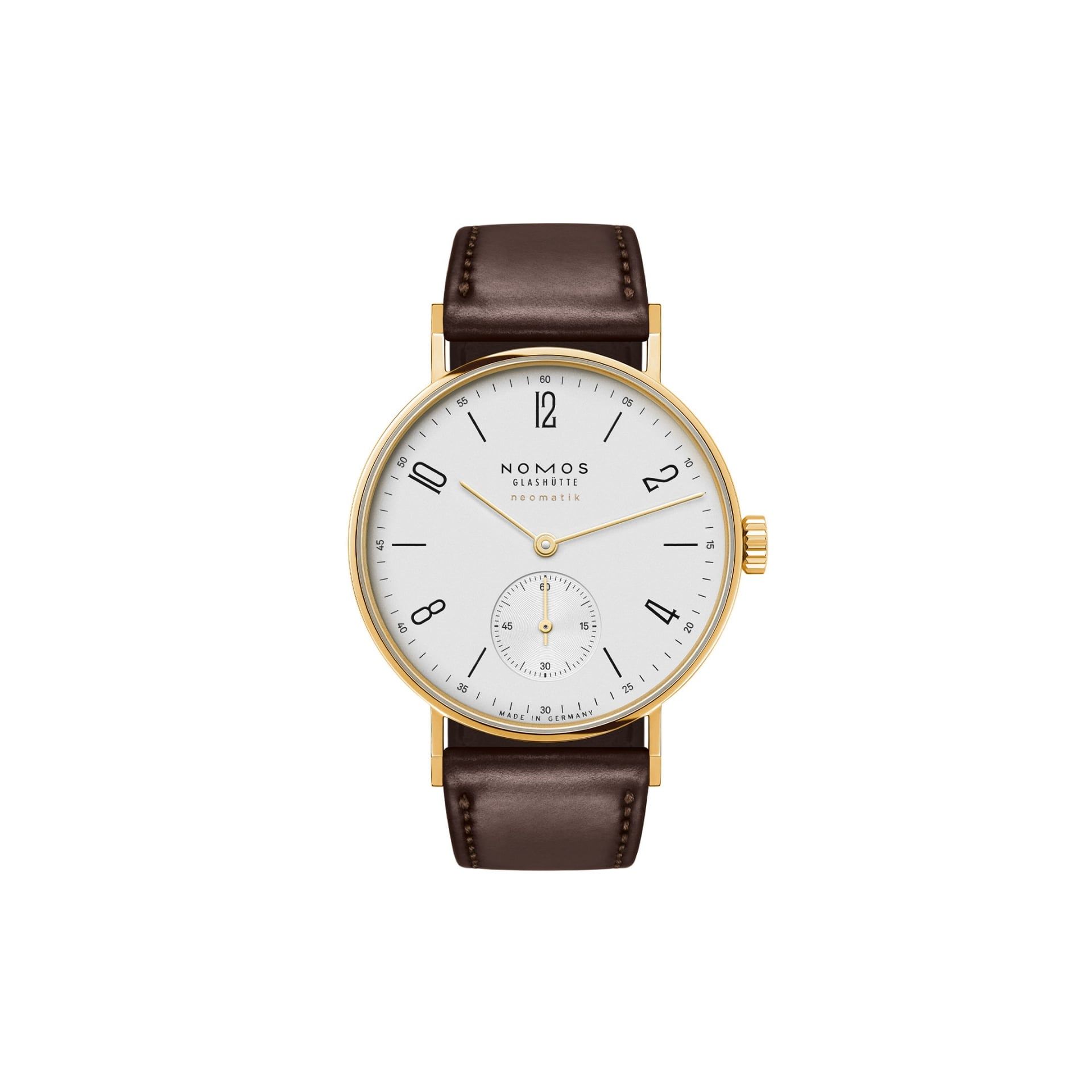 NOMOS Glashütte Tangente Oro Neomatik Doré 35 MM 162