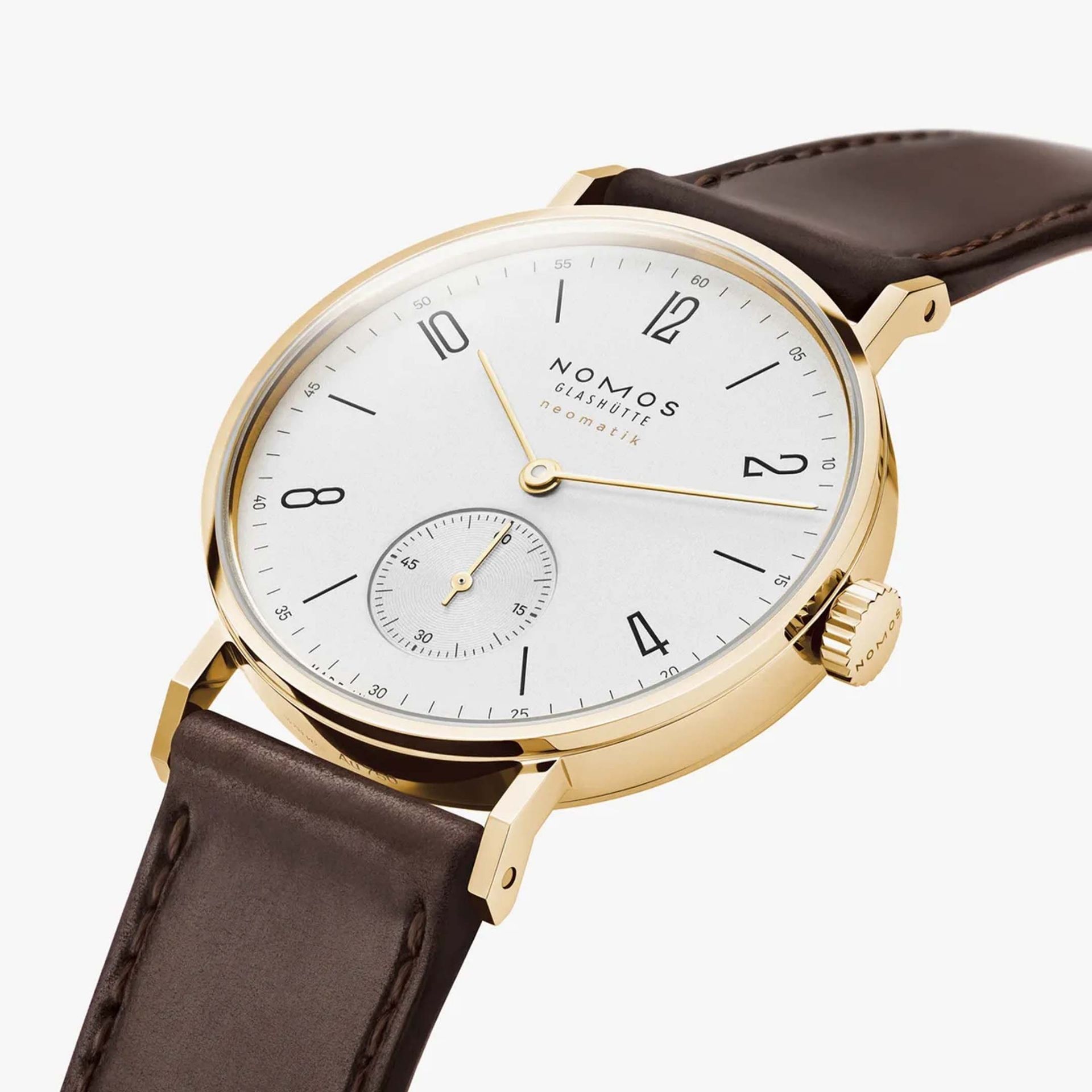 NOMOS Glashütte Tangente Oro Neomatik Doré 35 MM 162