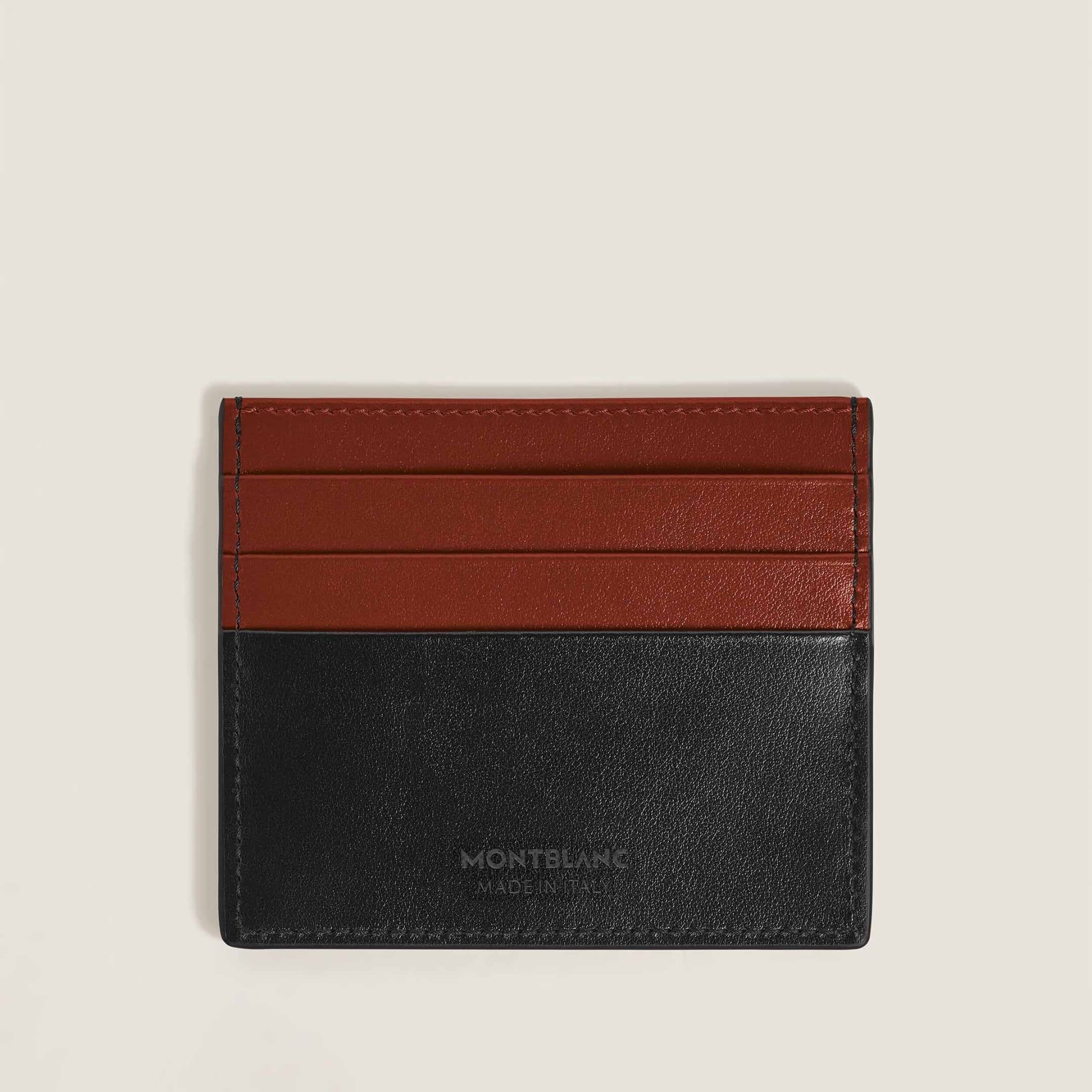 Montblanc Portacarte 6 Tasche in Pelle Meisterstück Nero/Quercia Rossa  223137