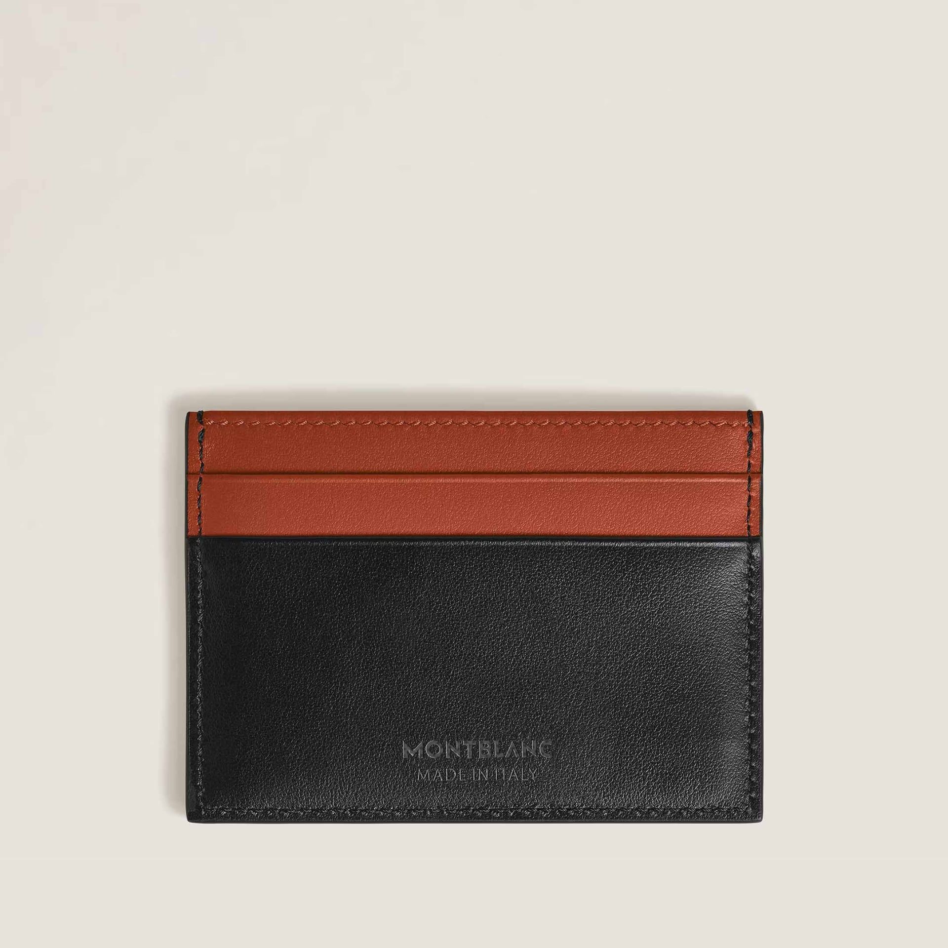 Montblanc Portacarte 5 Tasche in Pelle Extreme Nero/Bauxite  223165