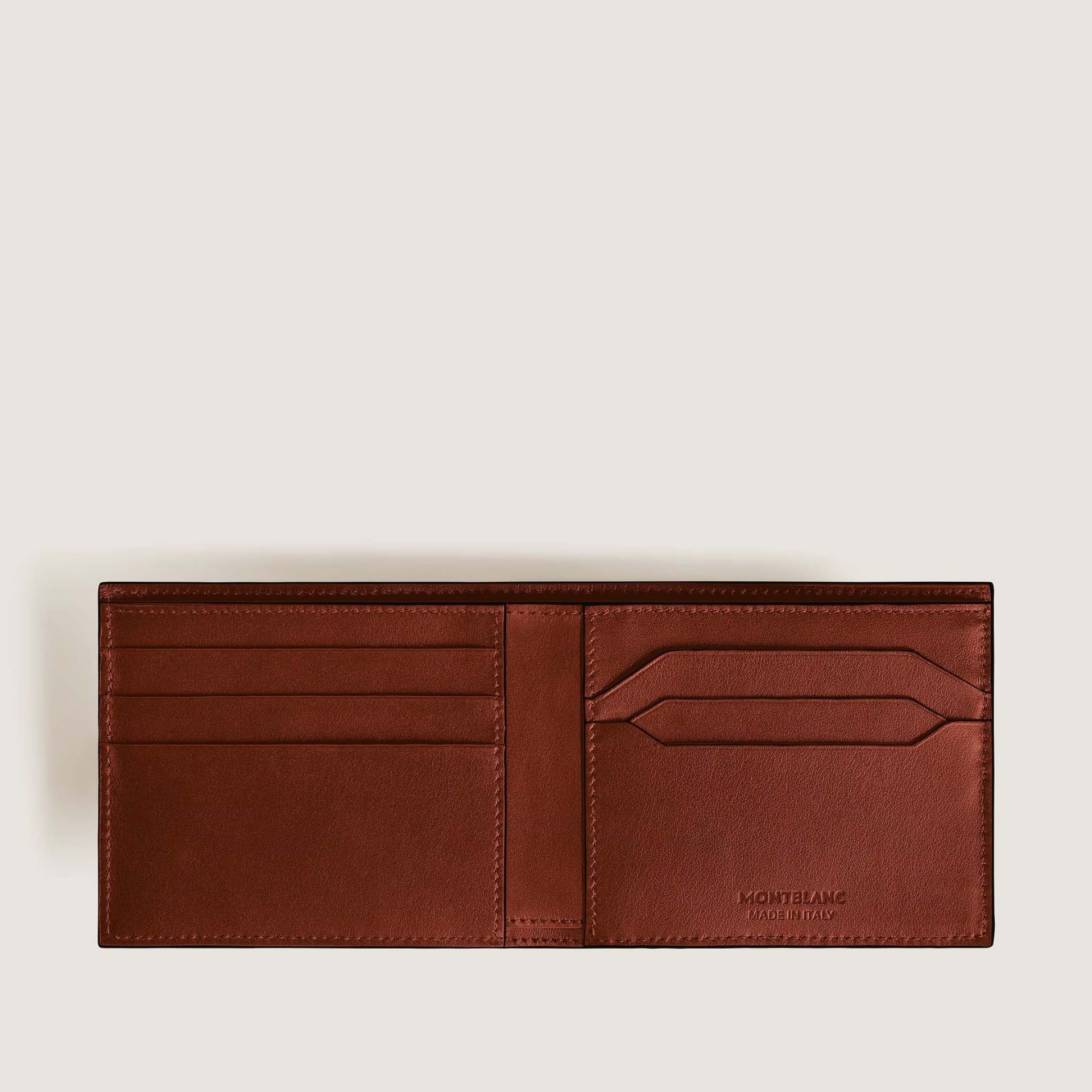 Montblanc Portafoglio 6 Tasche in Pelle Meisterstück Nero/Quercia Rossa  223135