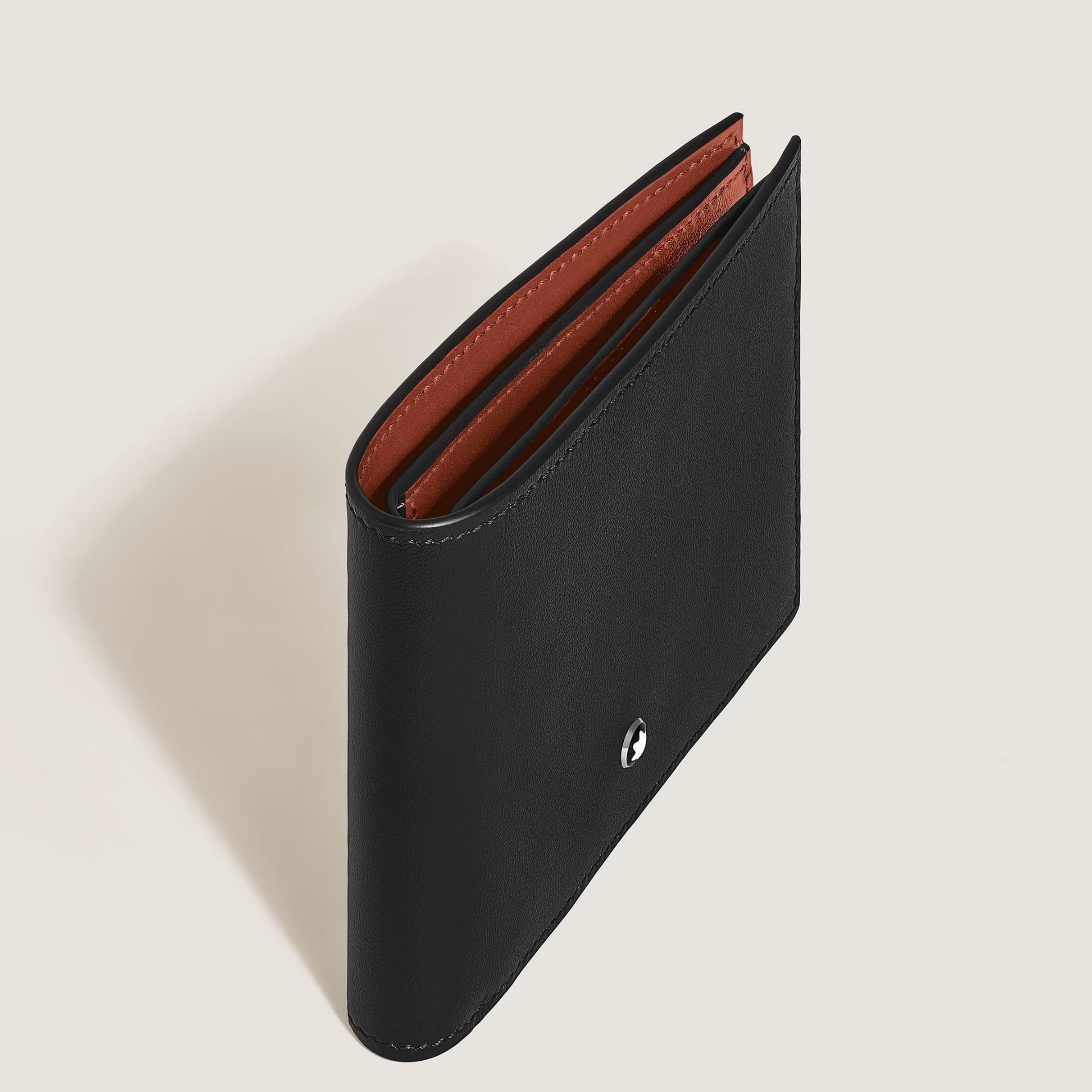 Montblanc Portafoglio 6 Tasche in Pelle Meisterstück Nero/Quercia Rossa  223135