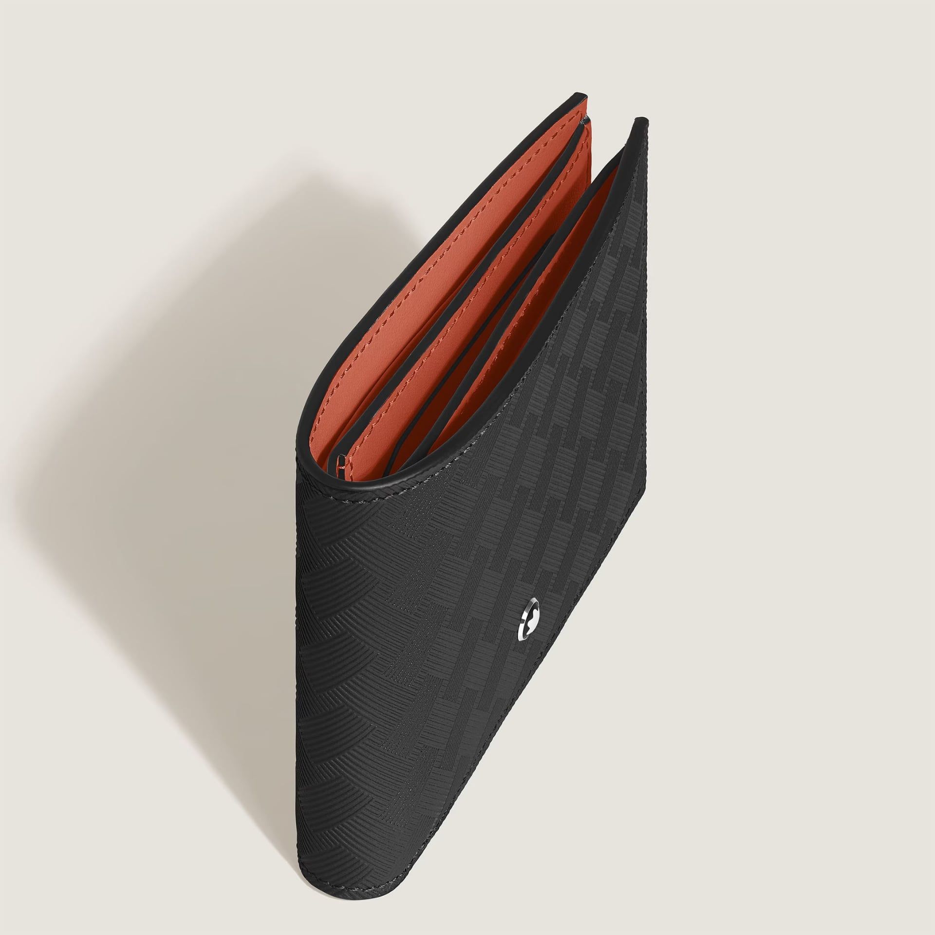Montblanc Portafoglio 6 Tasche in Pelle Extreme Nero/Bauxite  223163