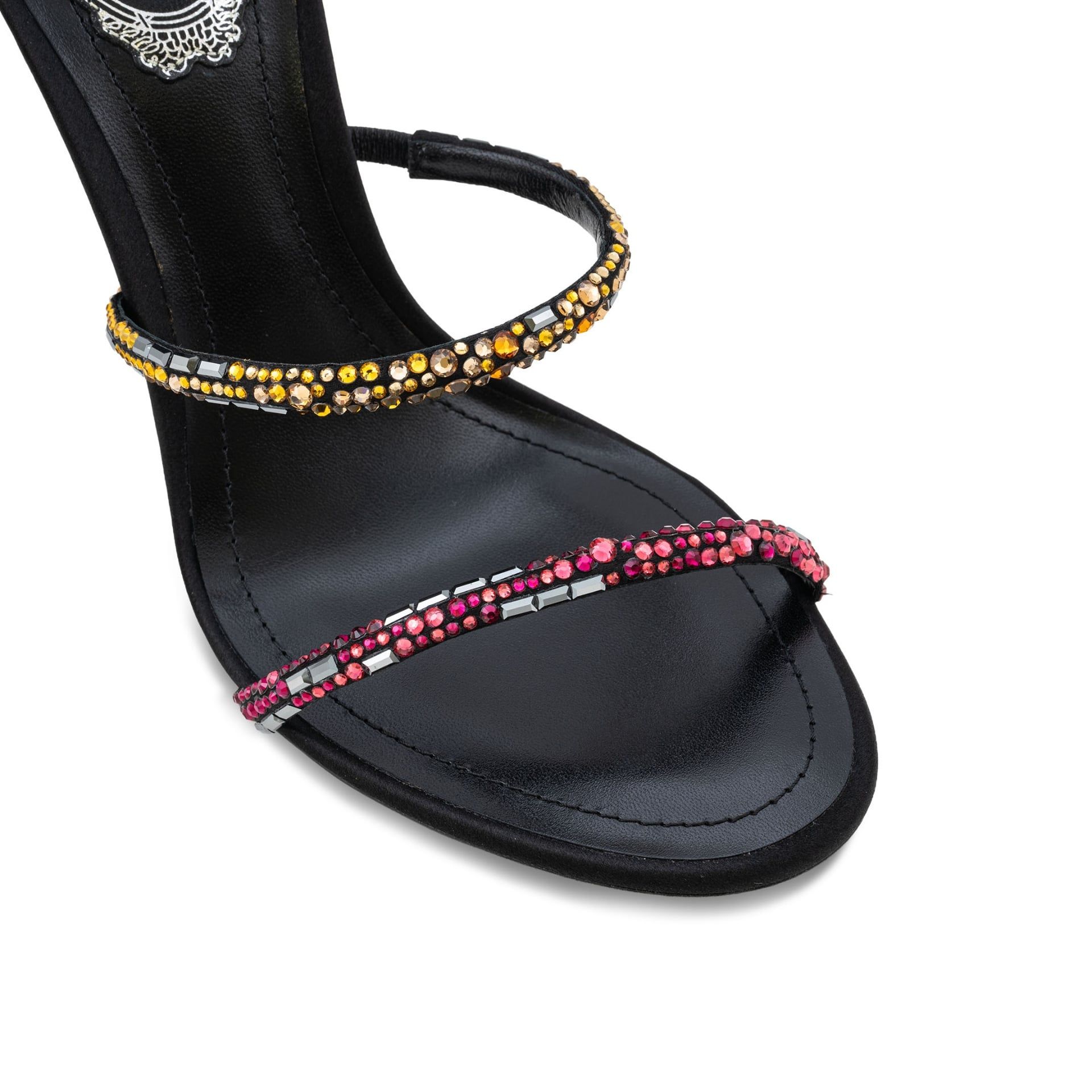 Rene Caovilla Cleo - Sandali Tacco Alto Nero, Rubino e Topazio  C13041-105-R001Y492