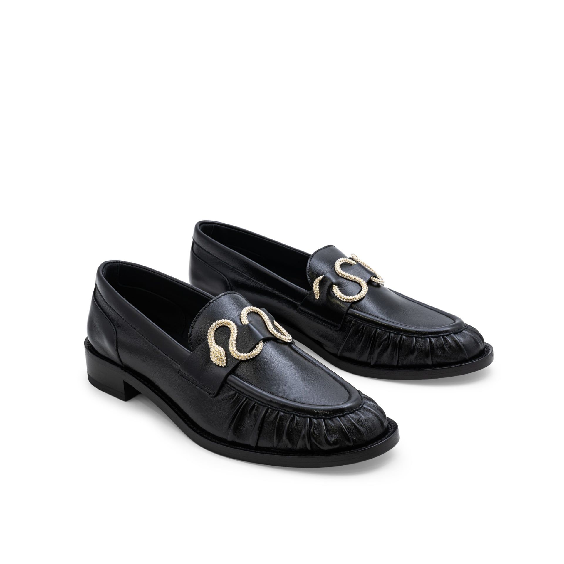 Rene Caovilla Morgana - Mocassino Nero e Oro  C13022-020-NA01X598
