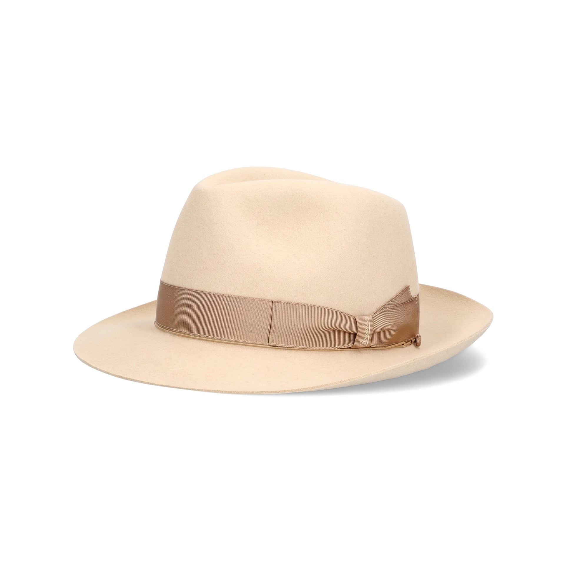 Borsalino Cappello Federico Feltro Alessandria Tesa Media Beige  390055