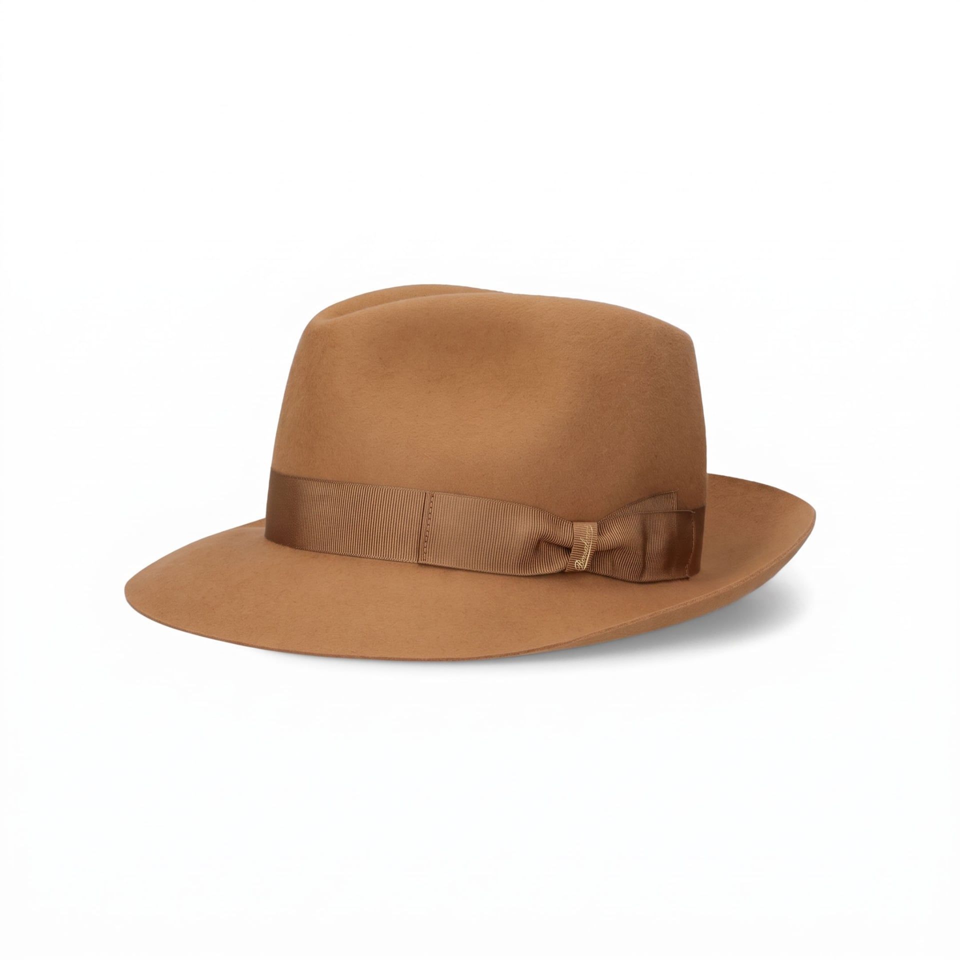 Borsalino Cappello Federico Feltro Alessandria Tesa Media Curcuma  390055