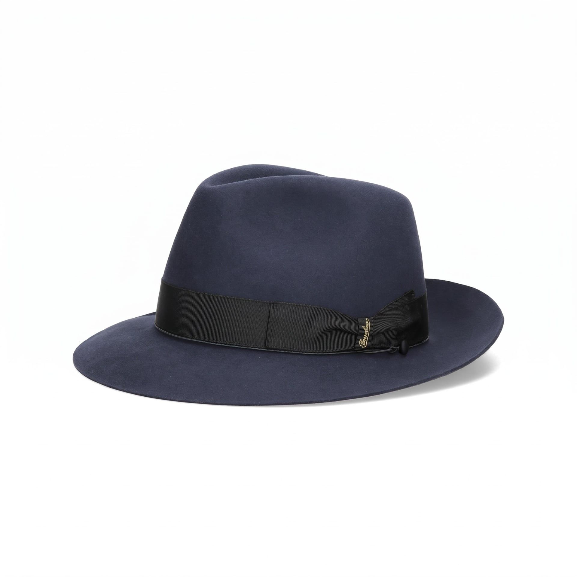 Borsalino Cappello Fedora Federico Feltro Tesa Media Jeans  114336