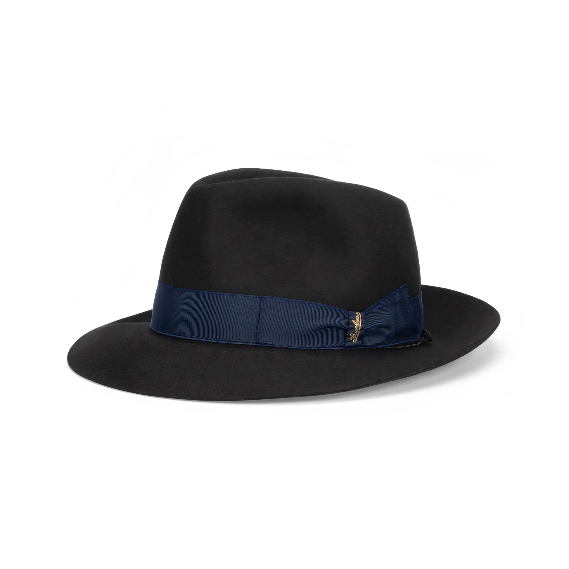 Borsalino Cappello Fedora Federico Feltro Tesa Media Nero  114336