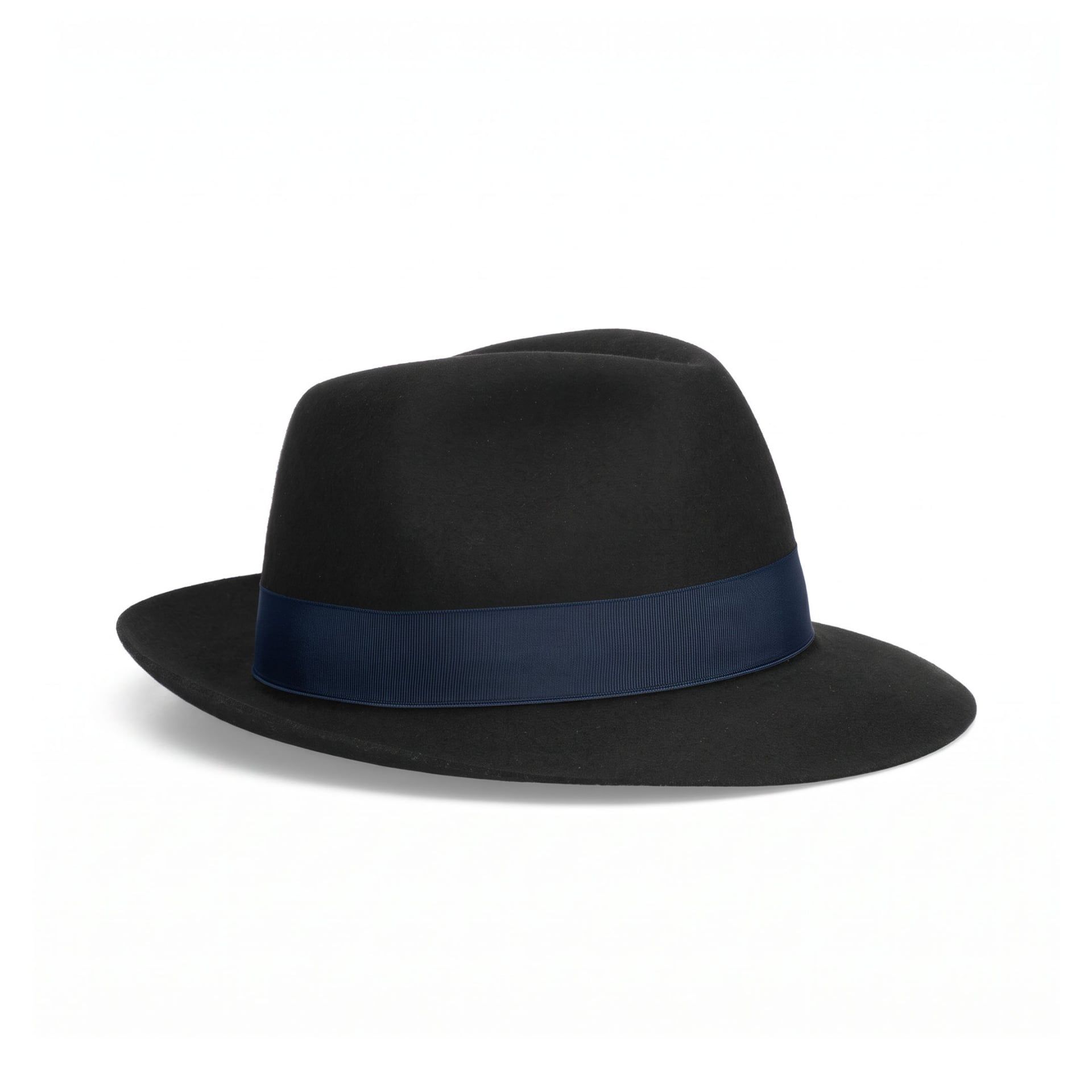Borsalino Cappello Fedora Federico Feltro Tesa Media Nero  114336