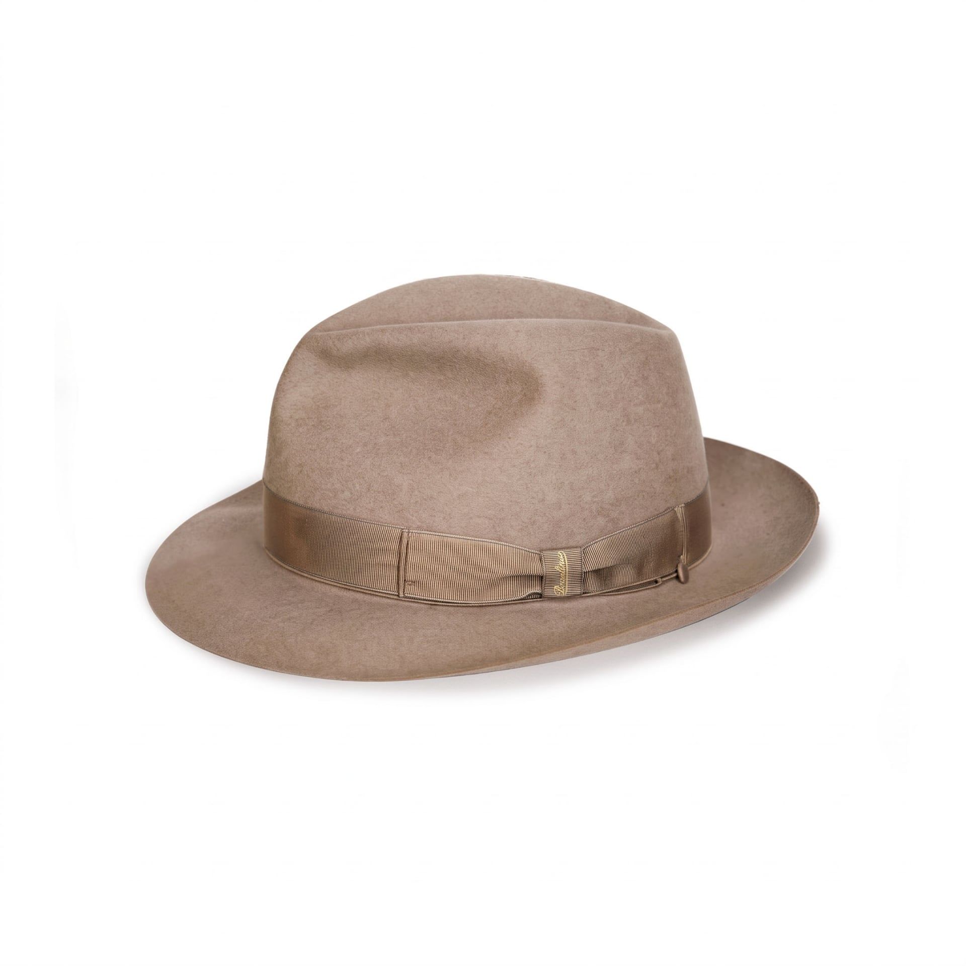 Borsalino Cappello Federico Feltro Beaver Tesa Media Naturale  400001