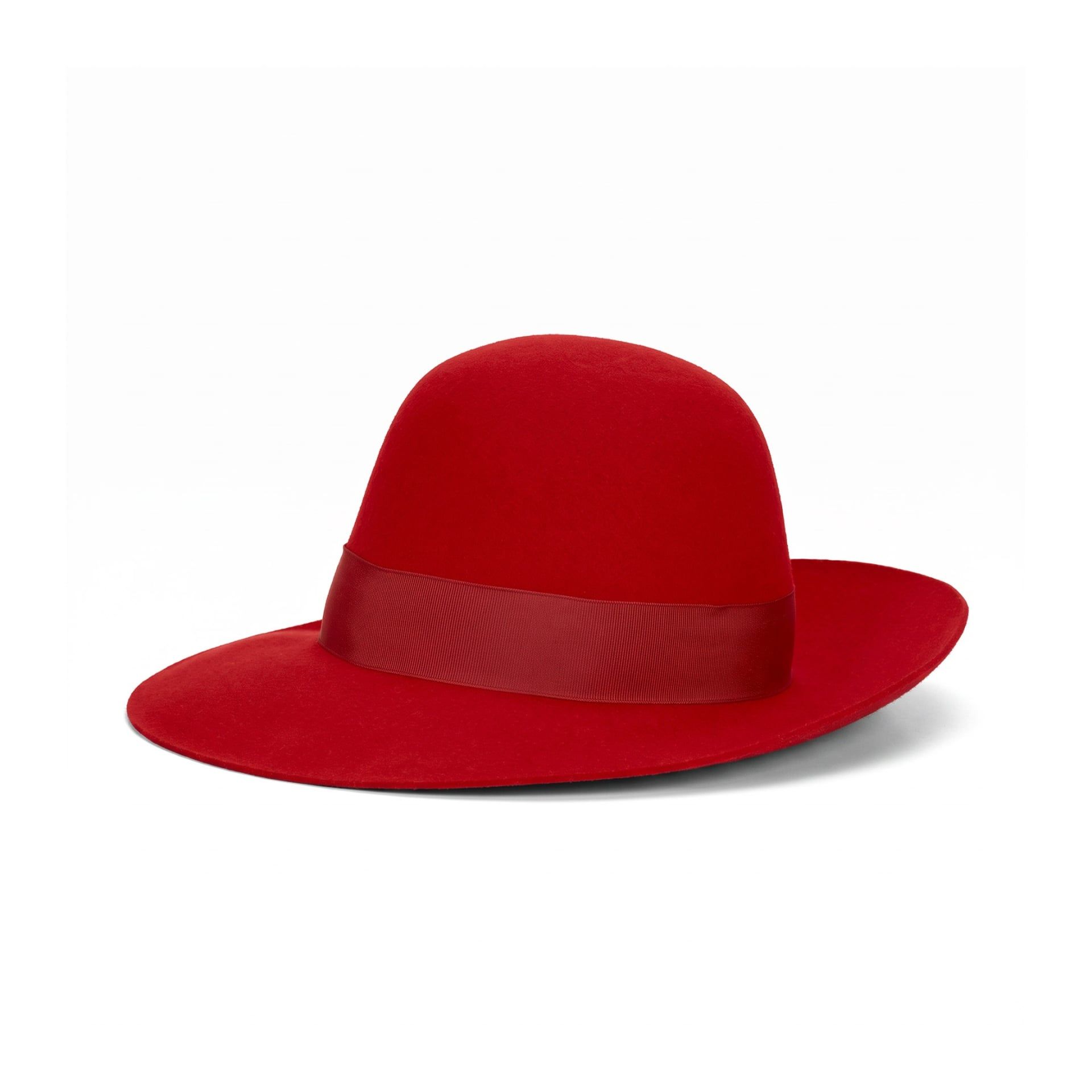 Borsalino Cappello Eleonora Feltro Tesa Larga Fuoco  212993