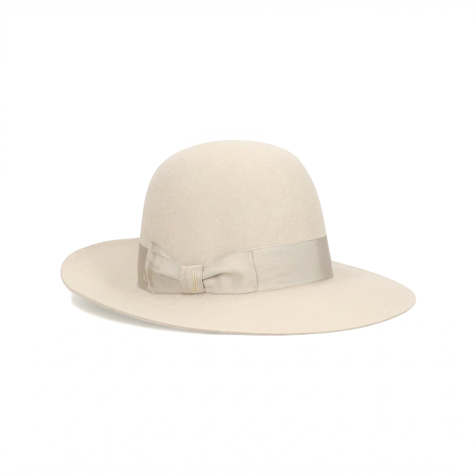 Borsalino Cappello Eleonora Feltro Tesa Larga Panna  212993