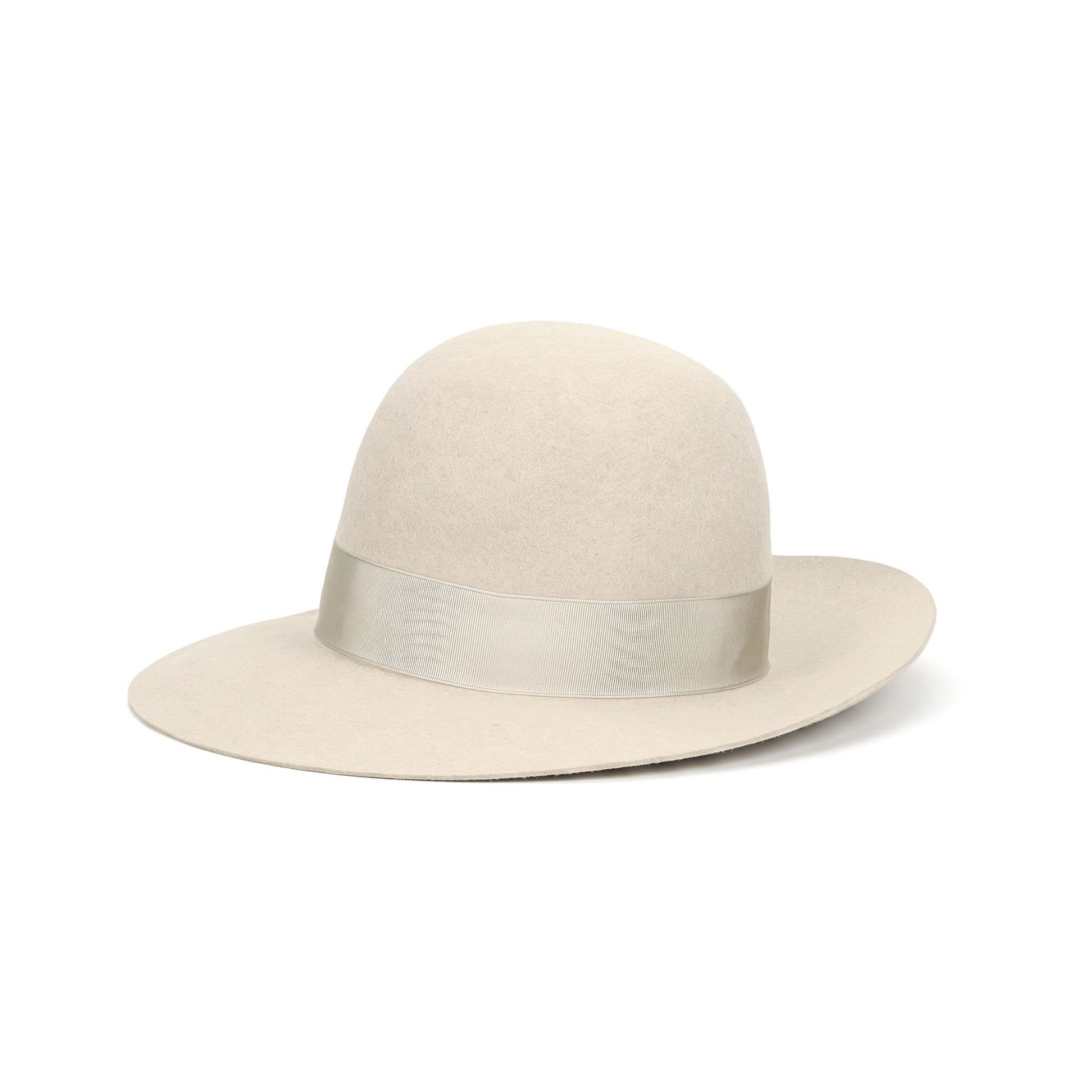 Borsalino Cappello Eleonora Feltro Tesa Larga Panna  212993