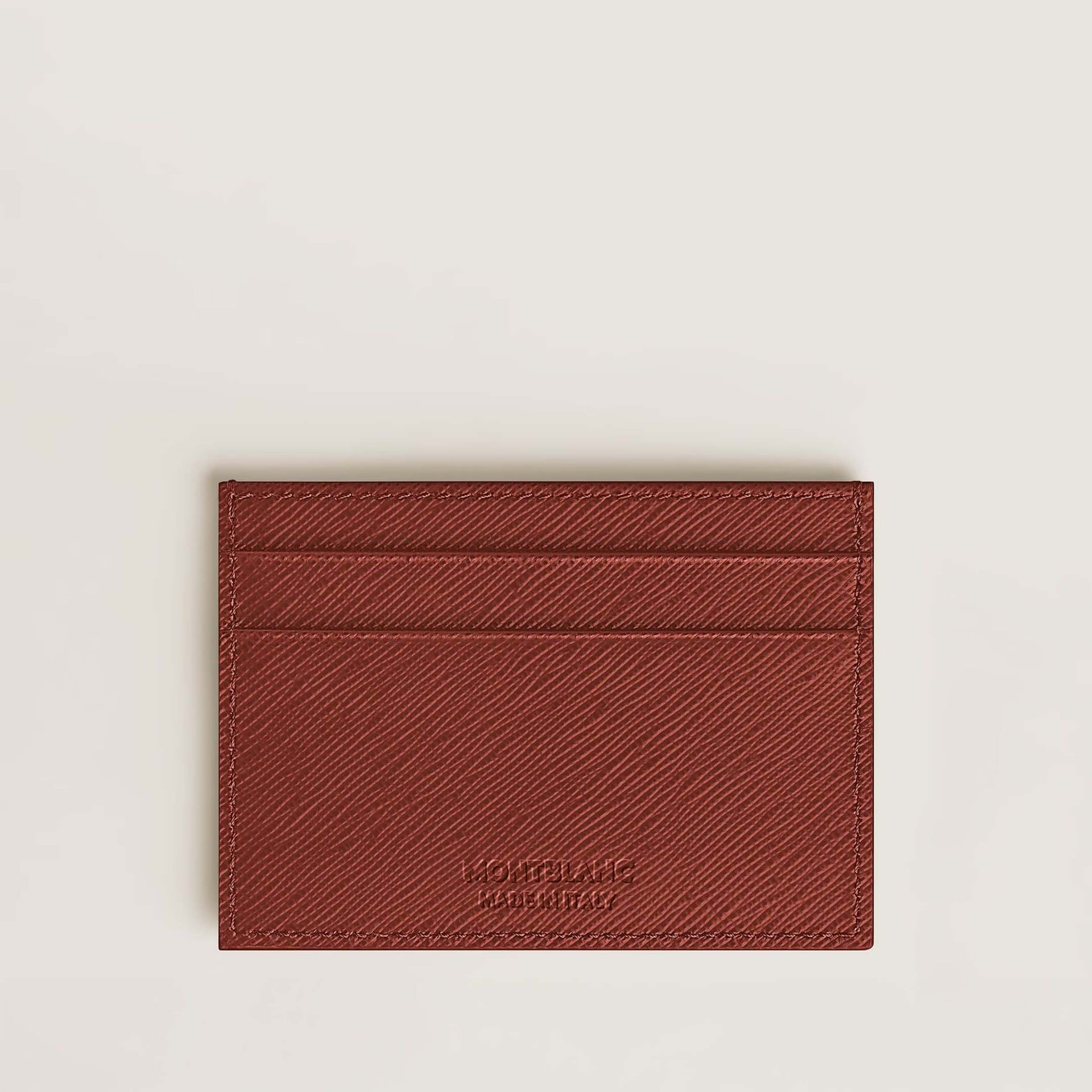 Montblanc Portacarte 5 Tasche in Pelle Sartorial Quercia Rossa  223027