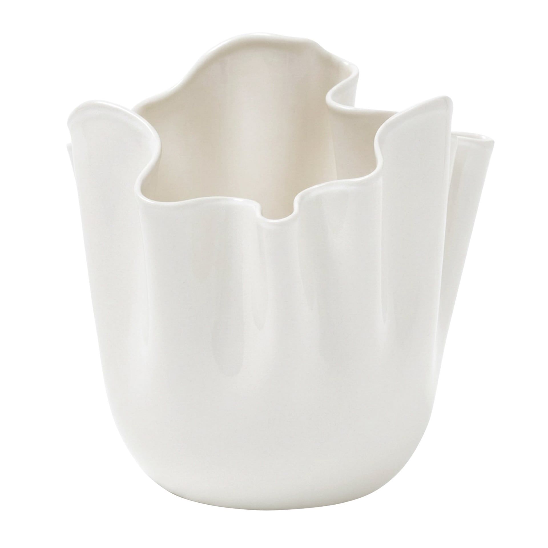 VENINI Vaso Fazzoletto Large Snow 23CM – H 31CM 700.00