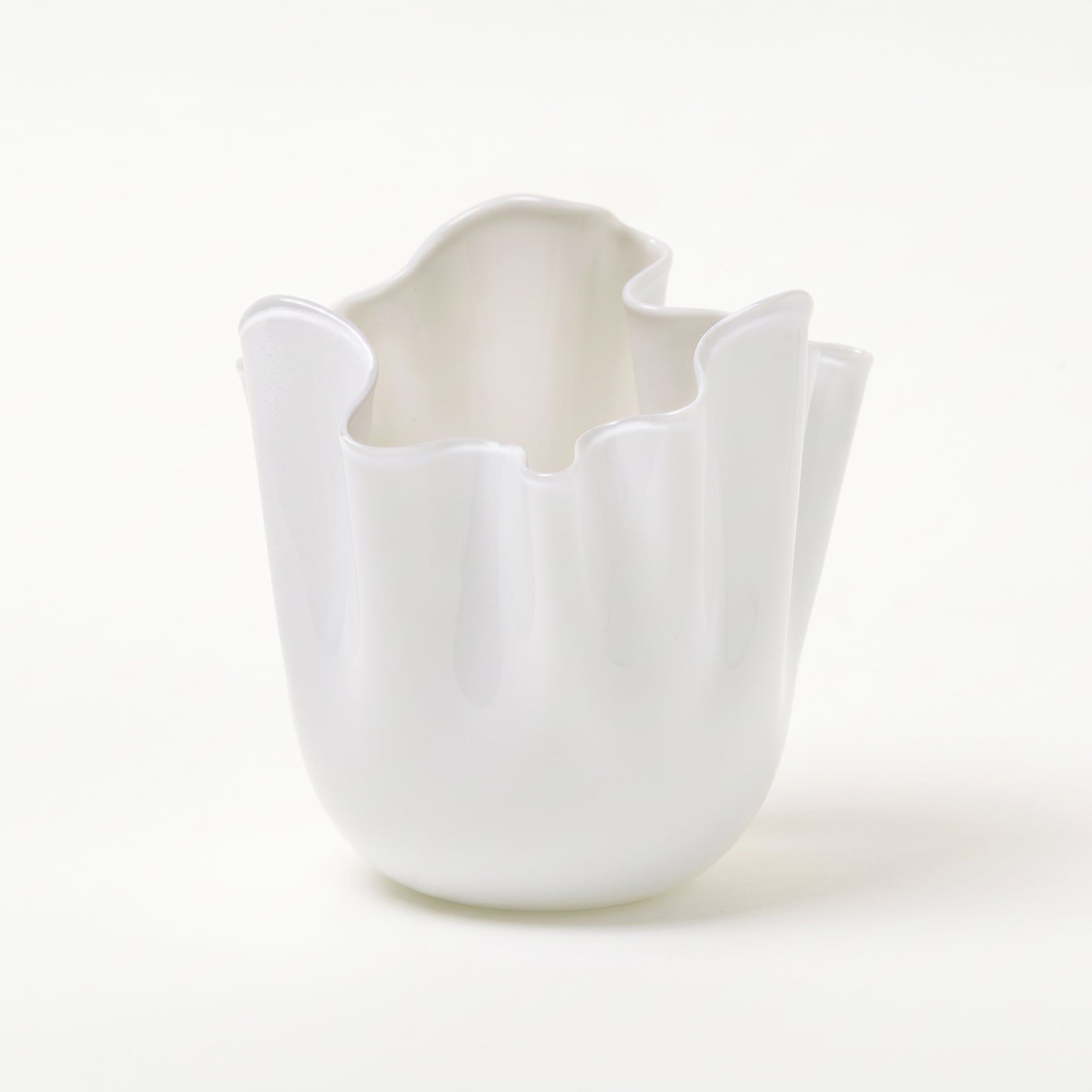 VENINI Vaso Fazzoletto Large Snow 23CM – H 31CM 700.00