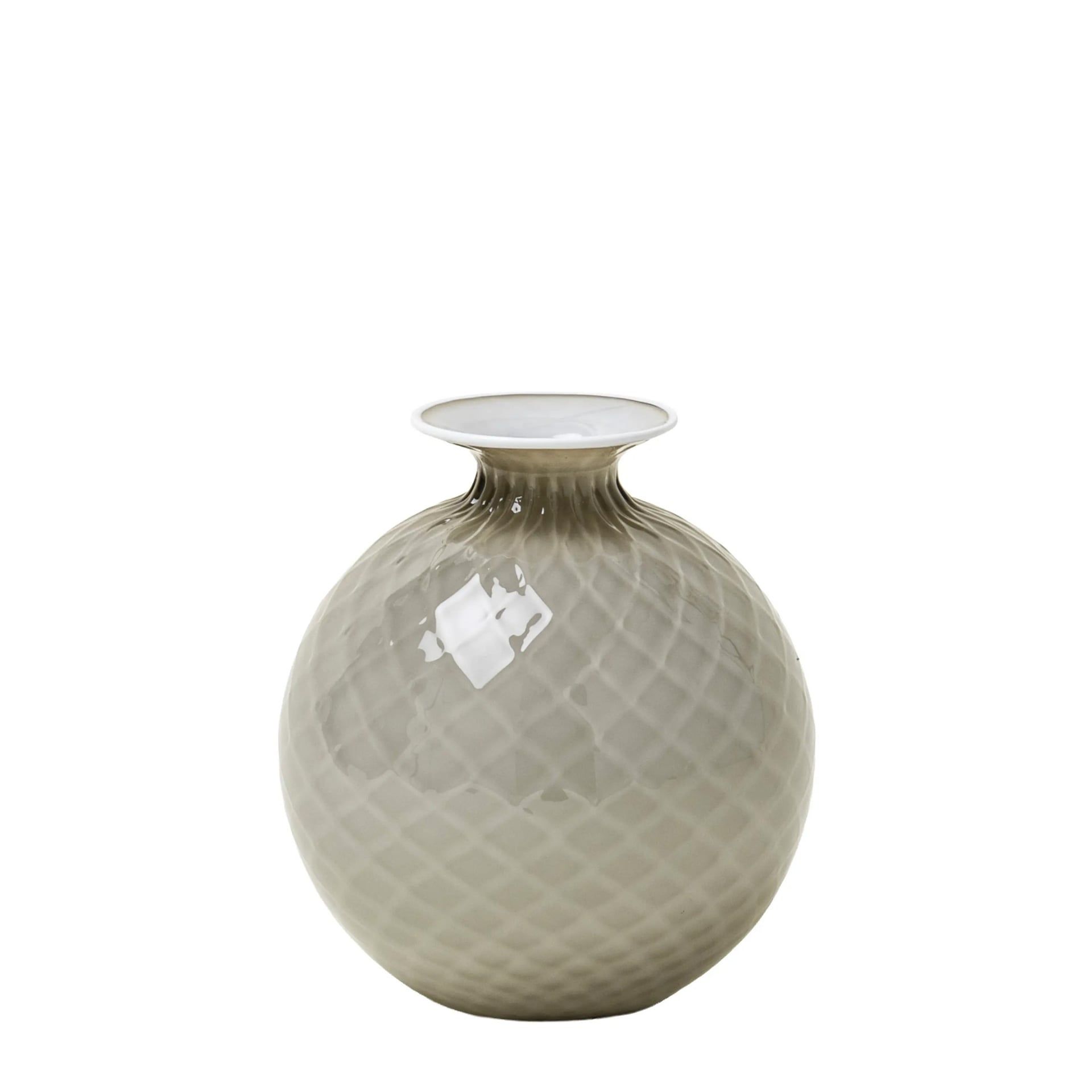 VENINI Vaso Monofiore Balloton Small Snow 14 CM – H 16,5 CM 100.16
