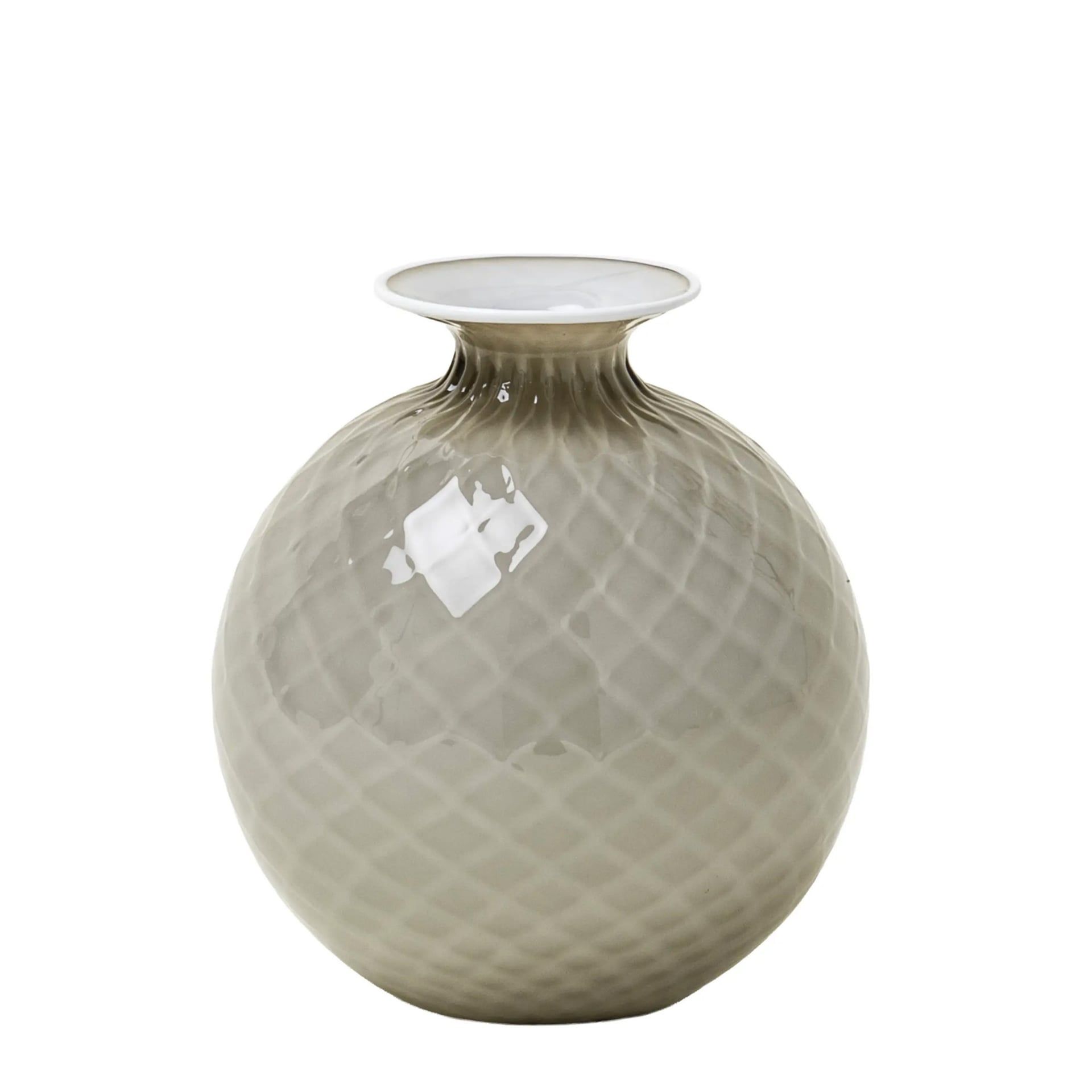 VENINI Vaso Monofiore Balloton Medium Snow 18CM – H 20,5CM 100.18